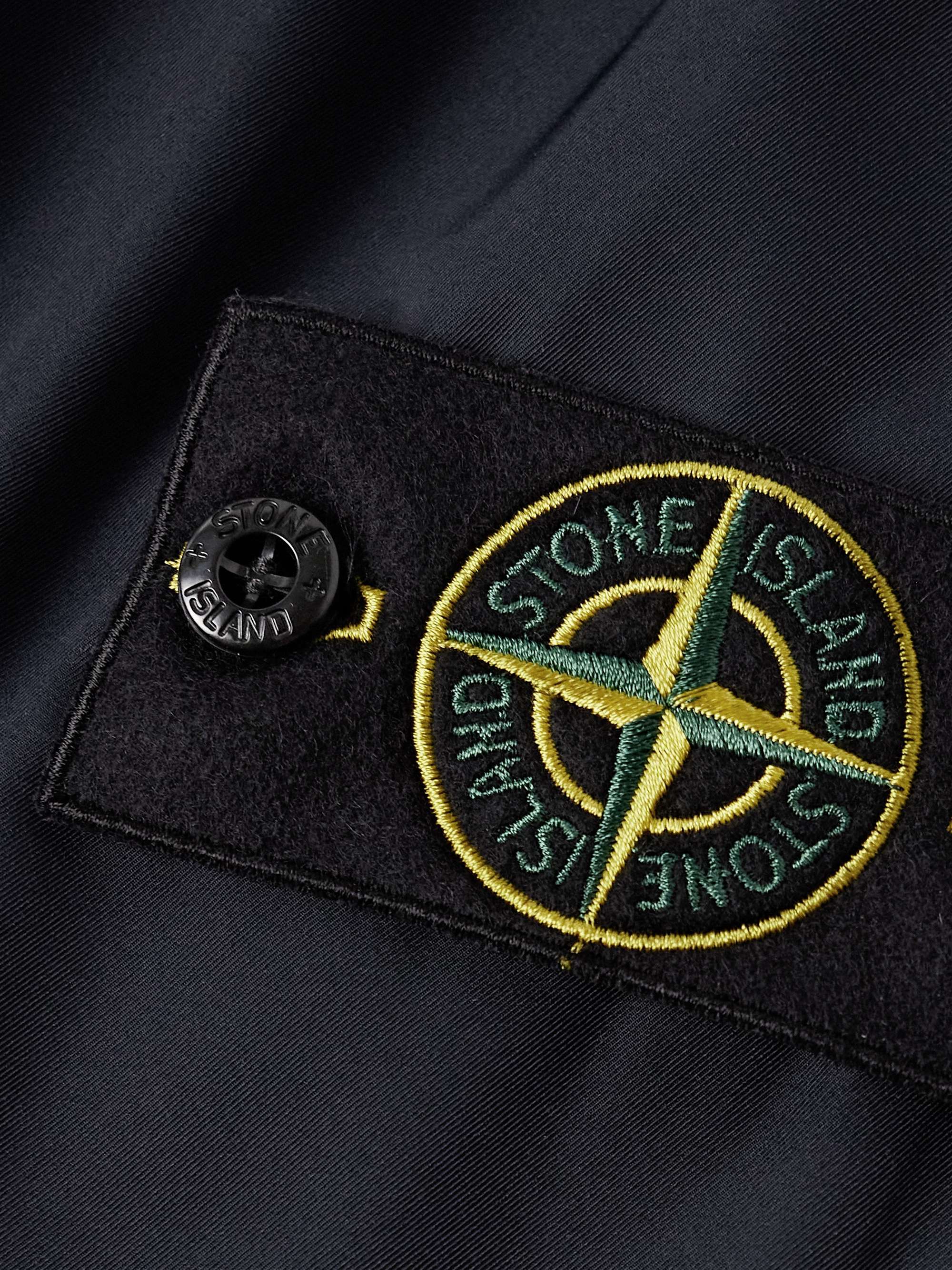 Logo-Appliquéd Micro Twill Hooded Parka view