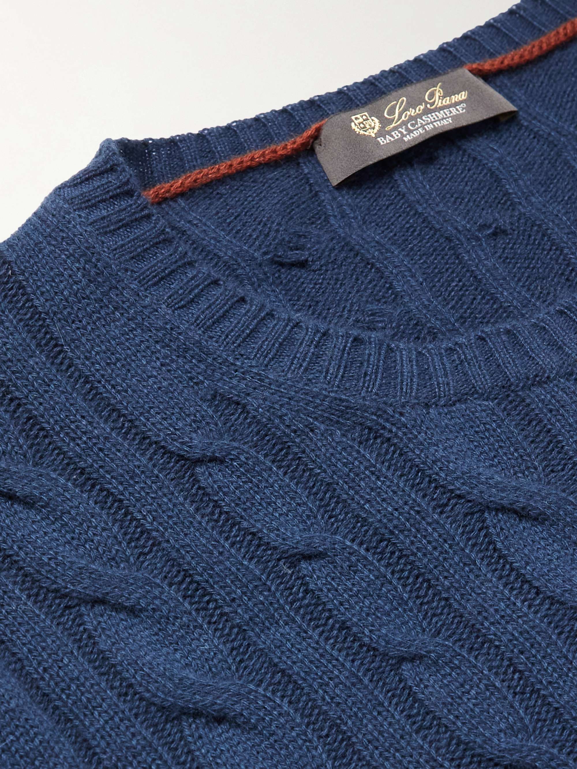 Cable-Knit Baby Cashmere Sweater view