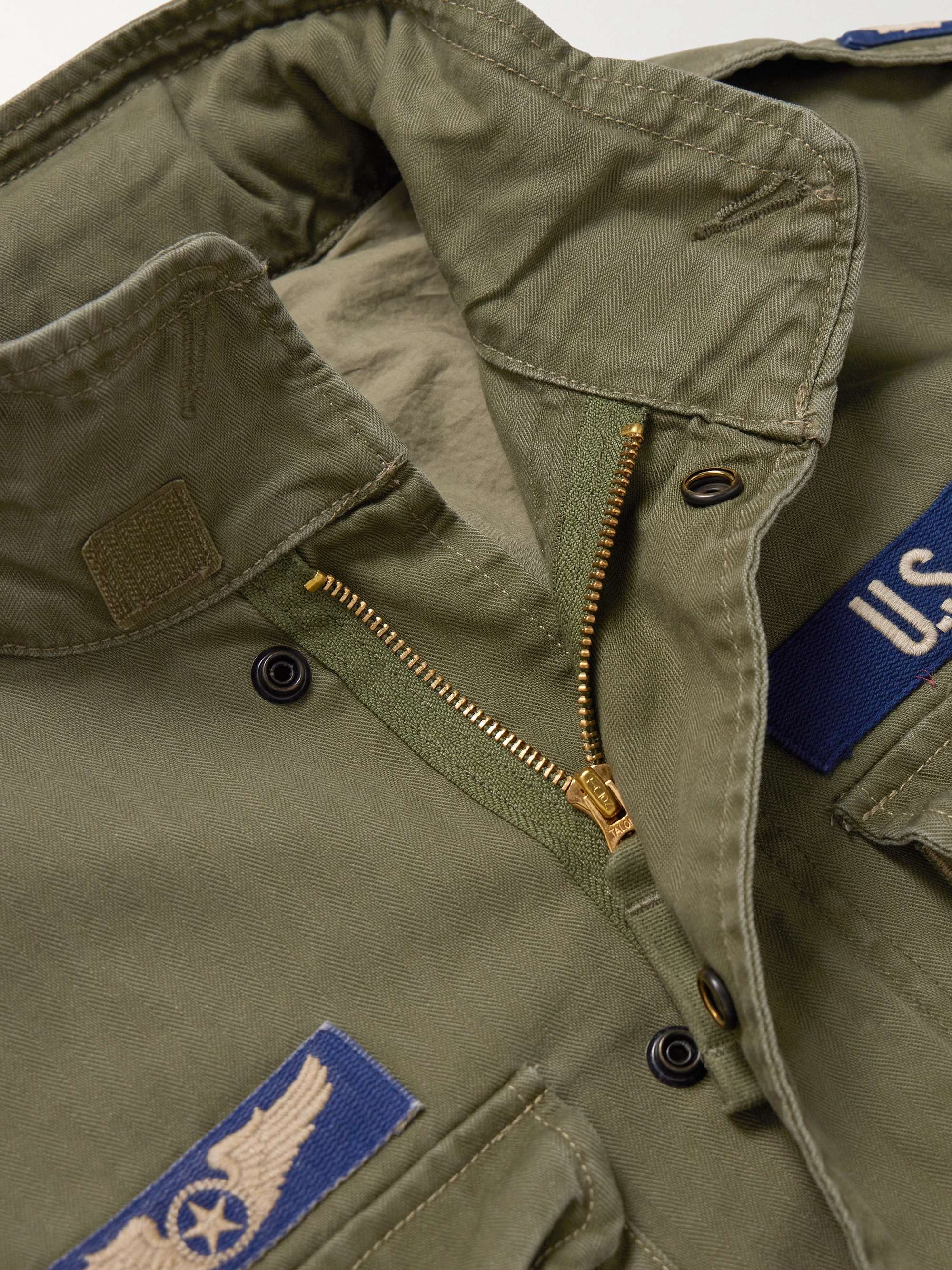 M65 Logo-Appliquéd Herringbone Cotton Field Jacket view