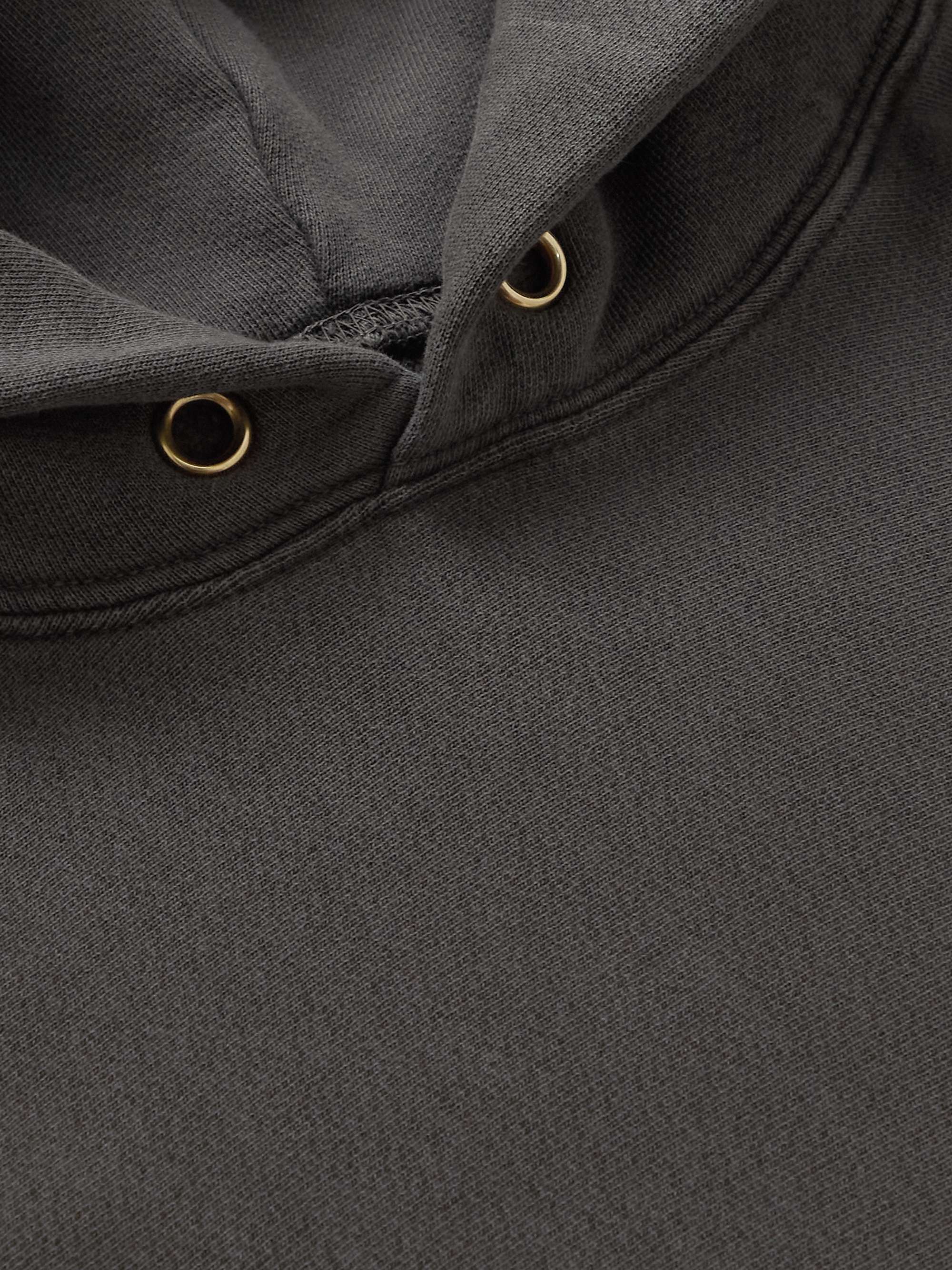 Garment-Dyed Fleece-Back Cotton-Jersey Hoodie view