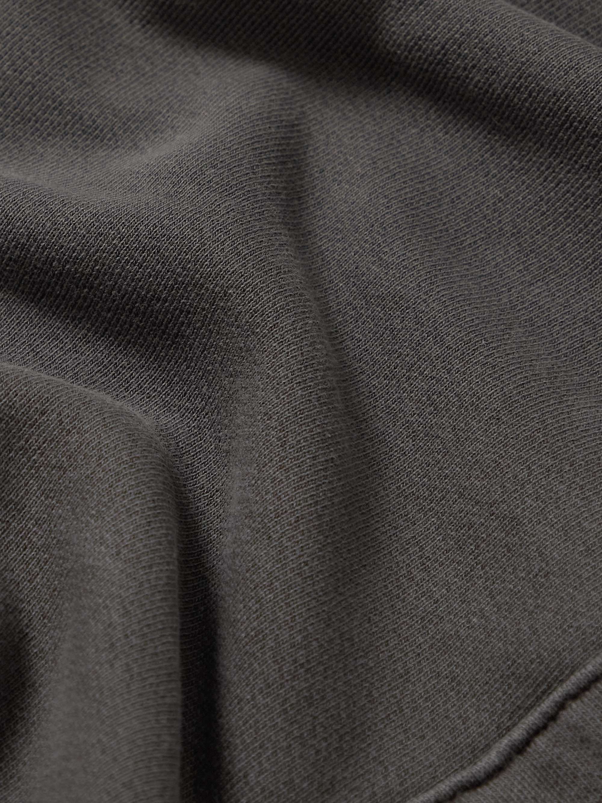 Garment-Dyed Fleece-Back Cotton-Jersey Hoodie view