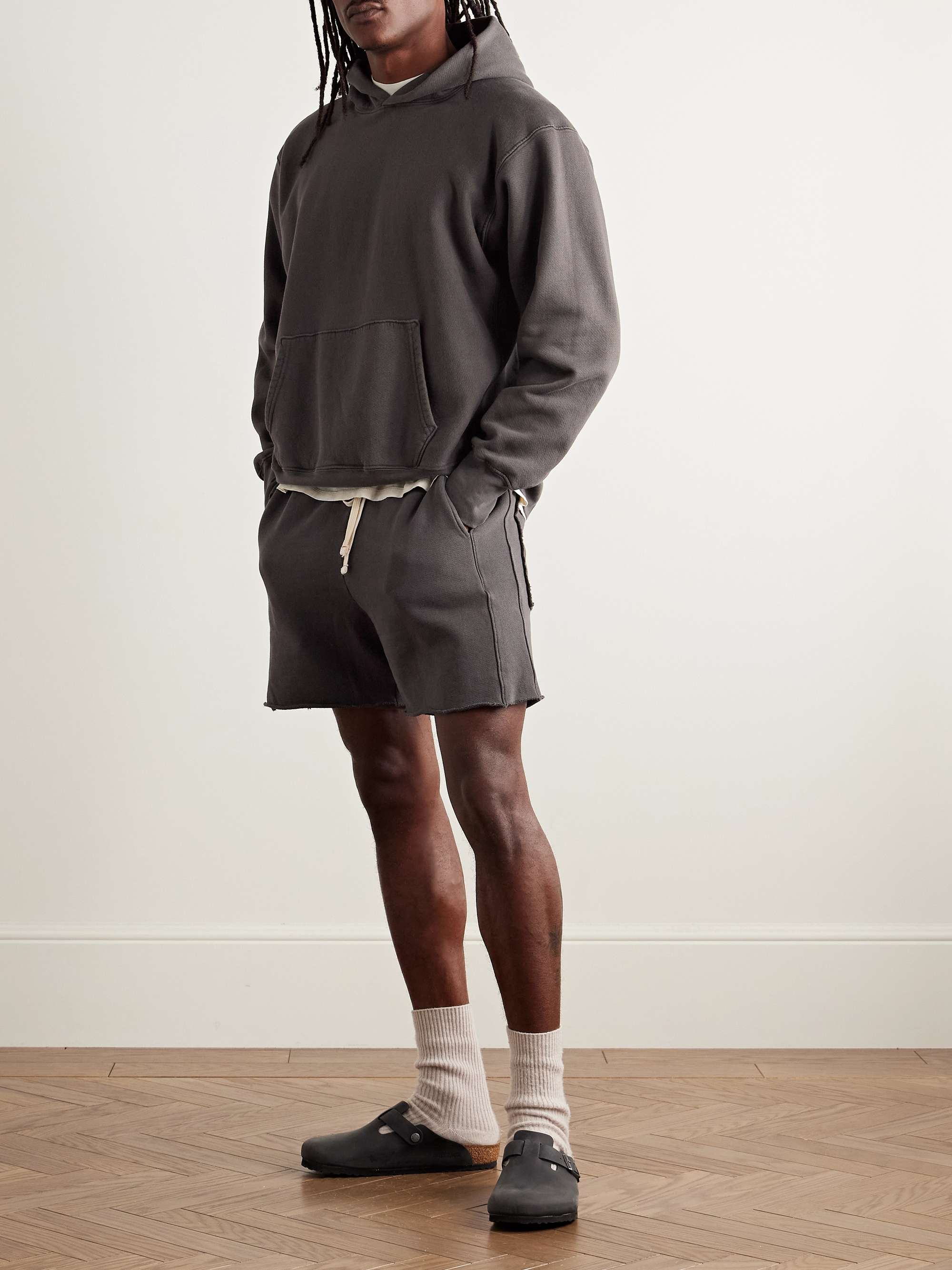 Garment-Dyed Fleece-Back Cotton-Jersey Hoodie view