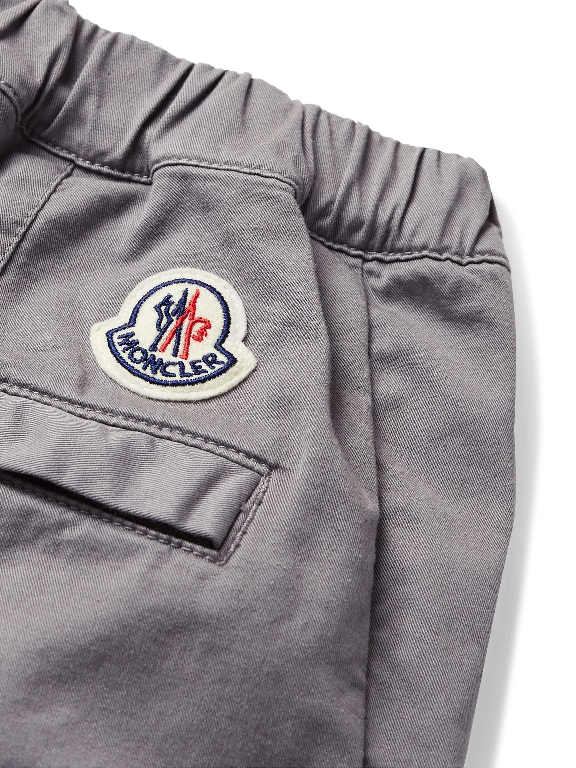 Tapered Belted Shell-Trimmed Stretch-Cotton Twill Cargo Trousers view