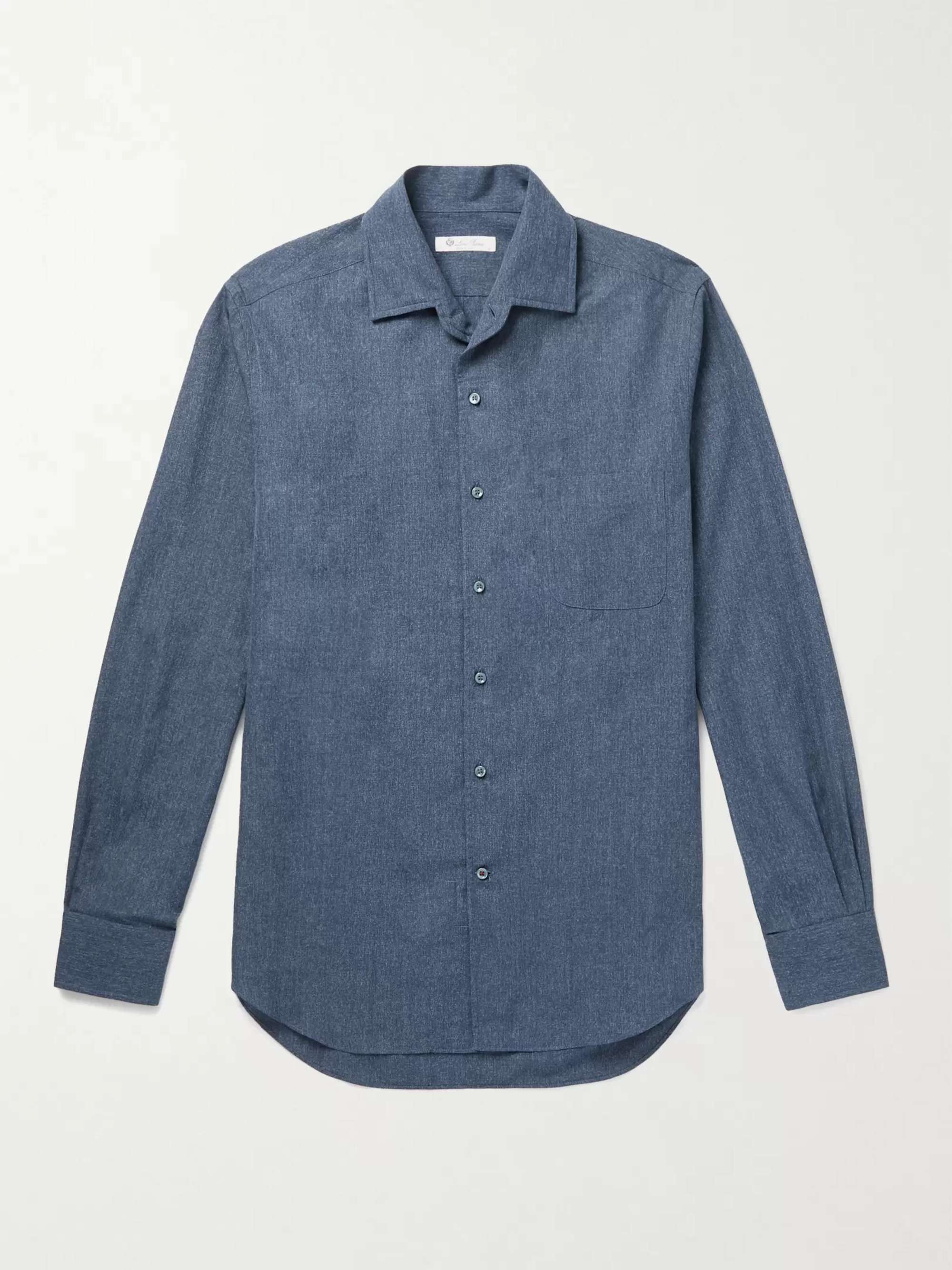 André Cotton and Silk-Blend Shirt view