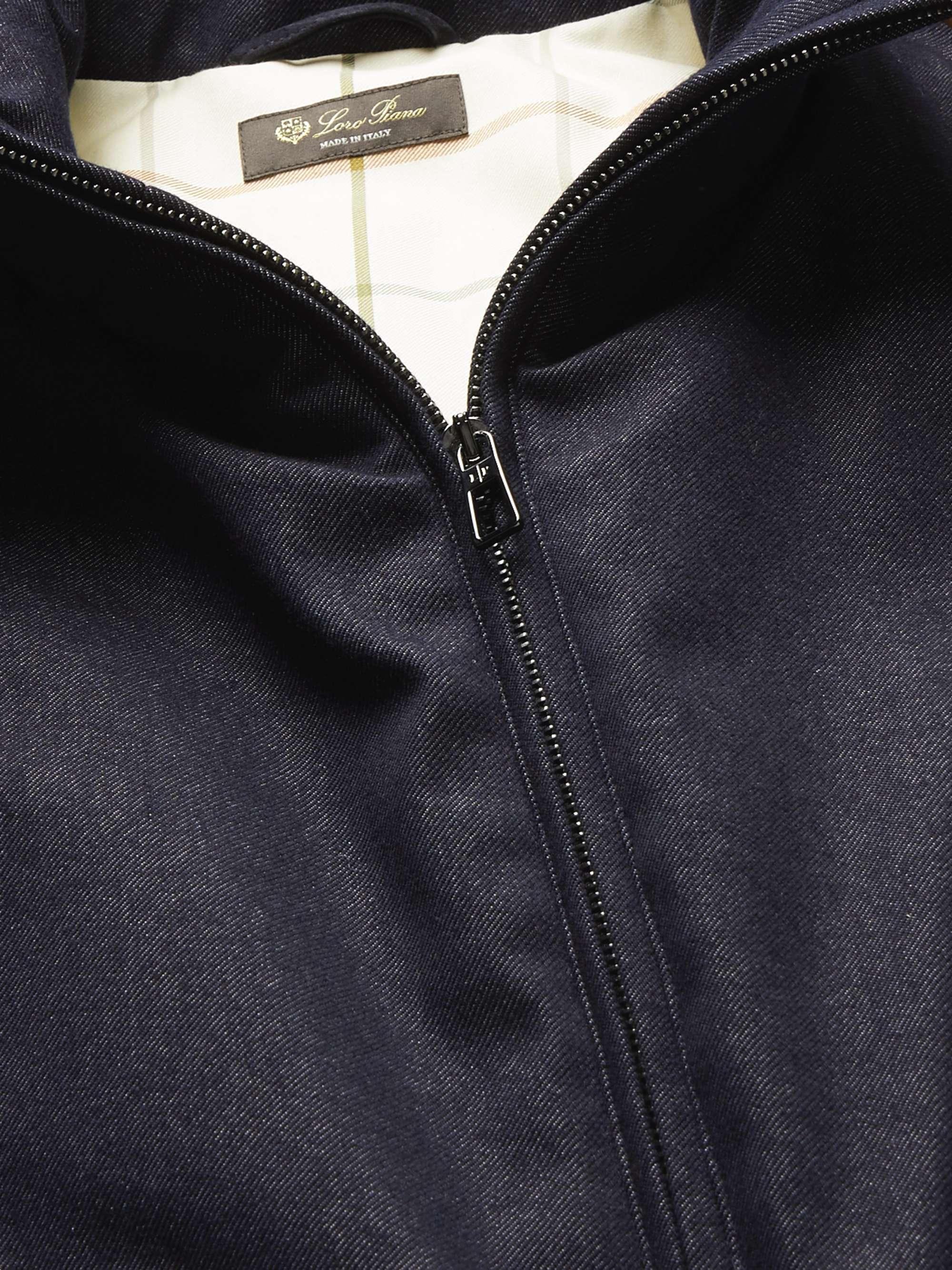 Storm System Virgin Wool-Blend Denim Bomber Jacket view