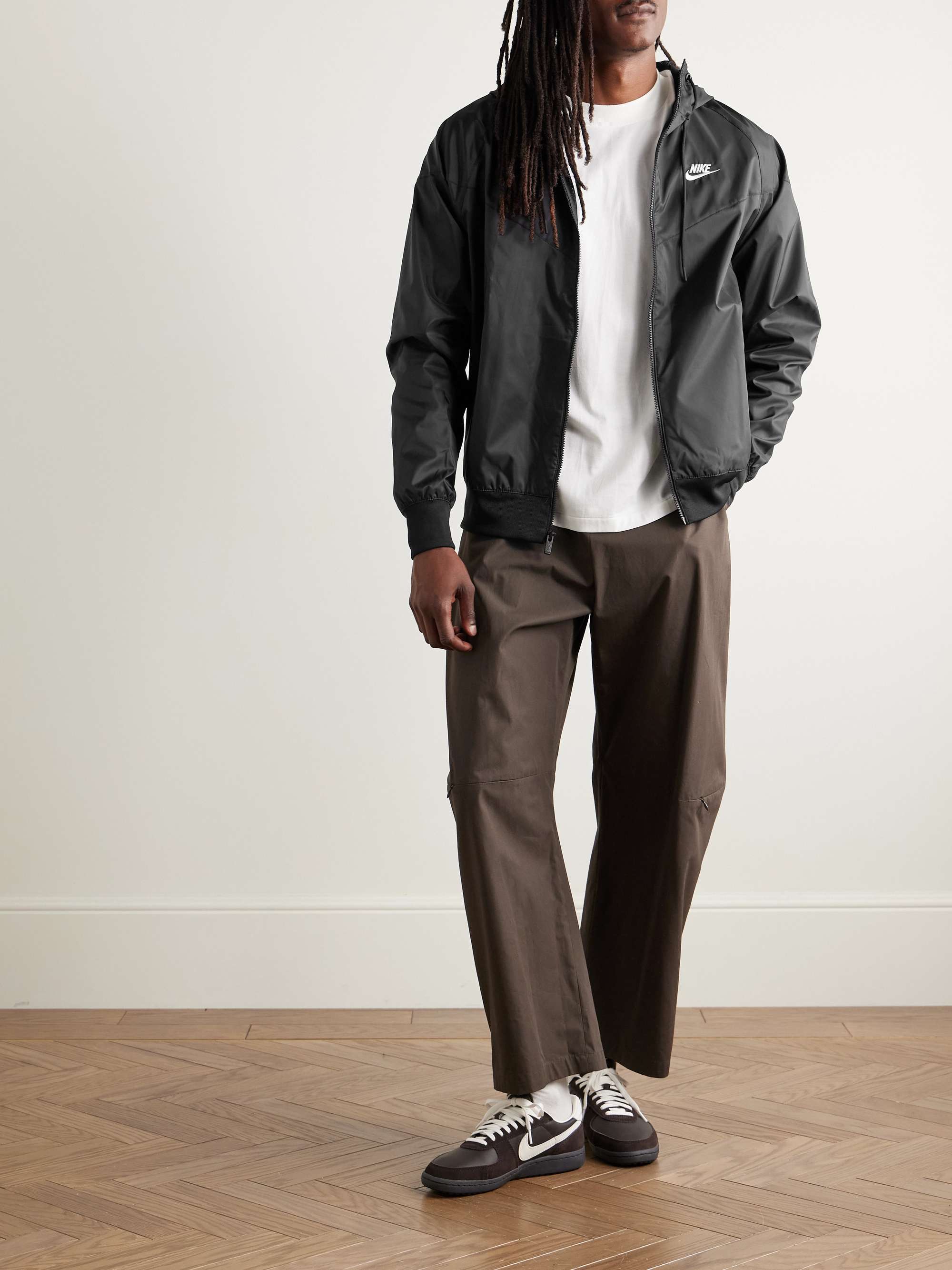 NSW Windrunner Logo-Embroidered Recycled Shell Hooded Jacket view