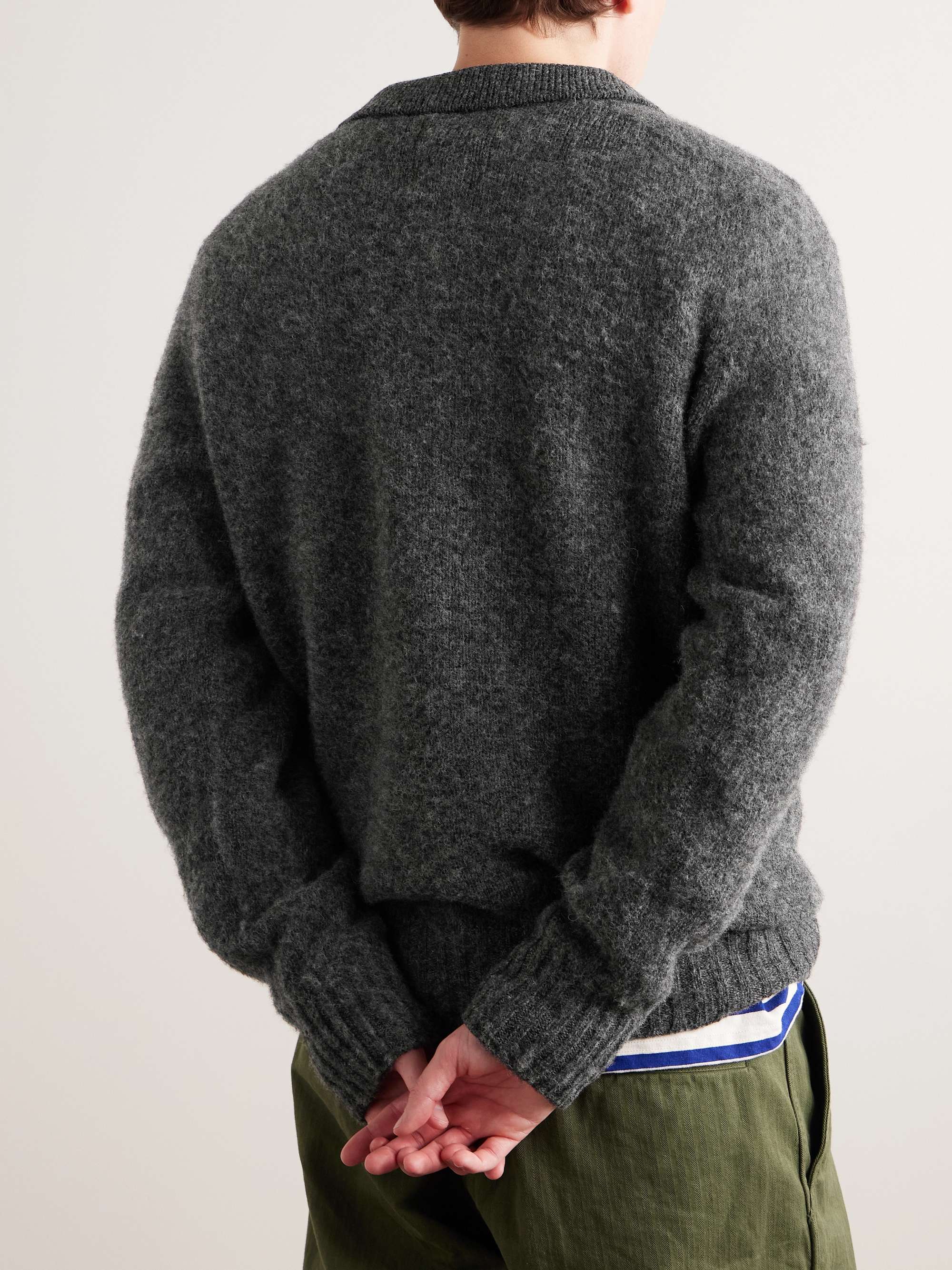 Ghost Pressure Brushed-Wool Polo Shirt view