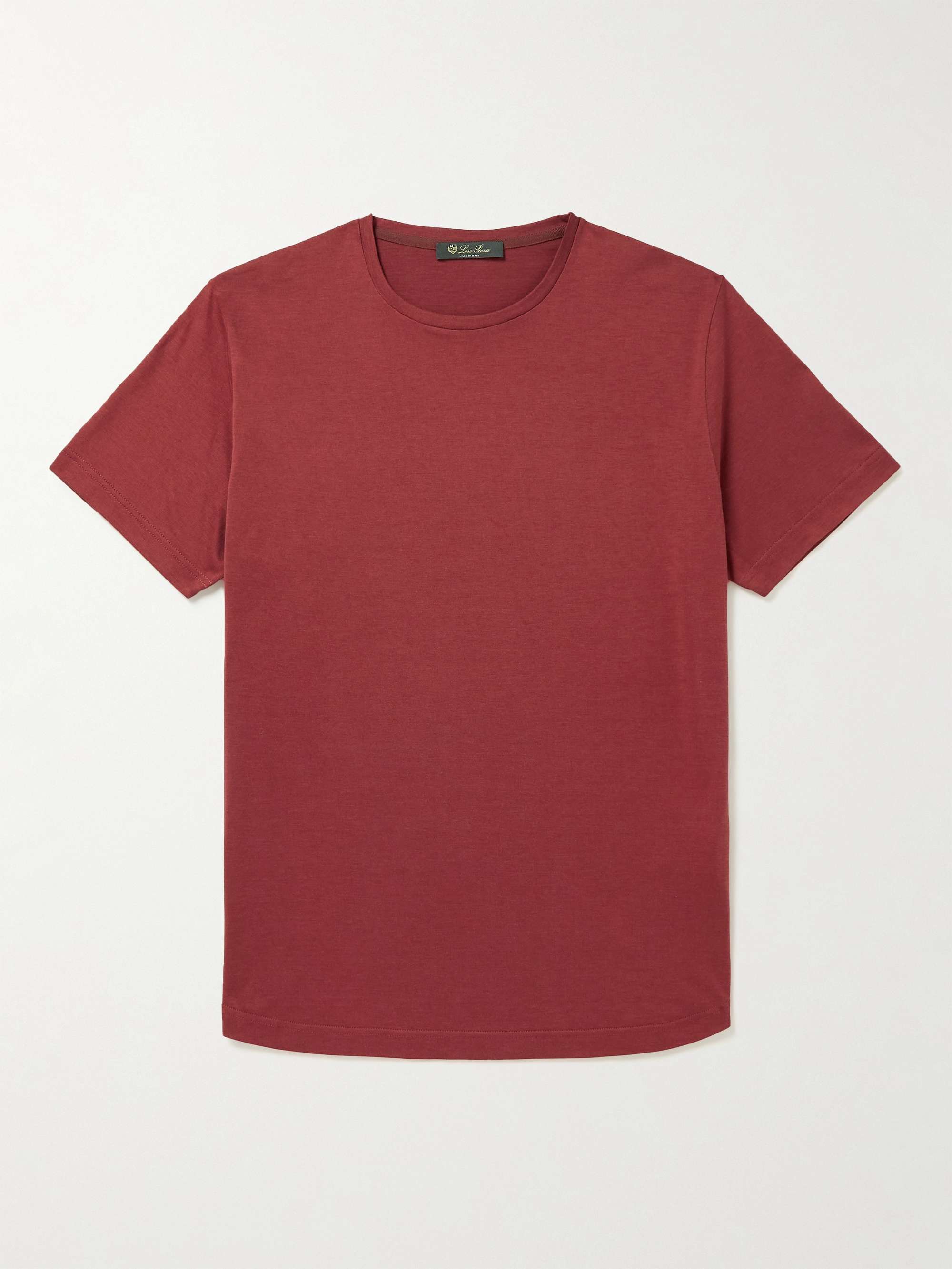 Slim-Fit Silk and Cotton-Blend Jersey T-Shirt view