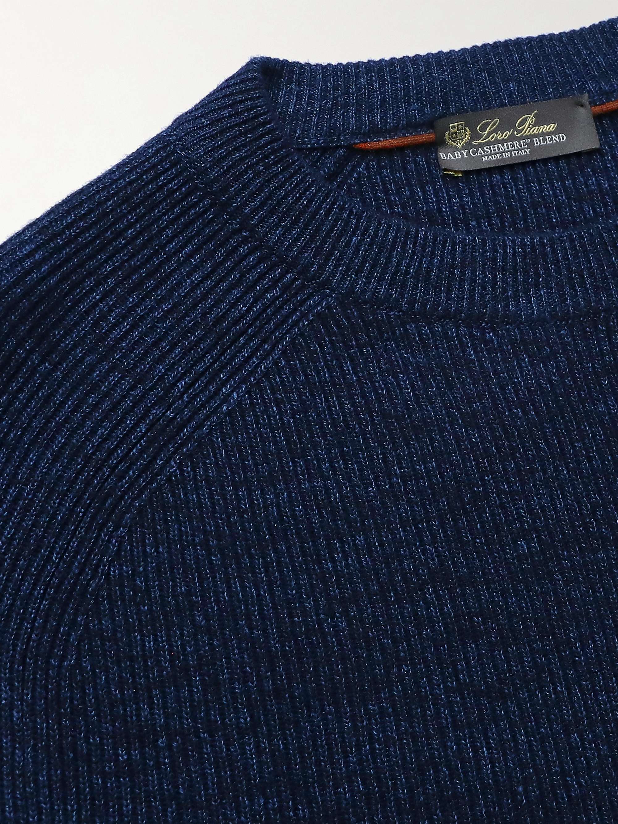 Ribbed Cashmere, Linen and Silk-Blend Sweater view