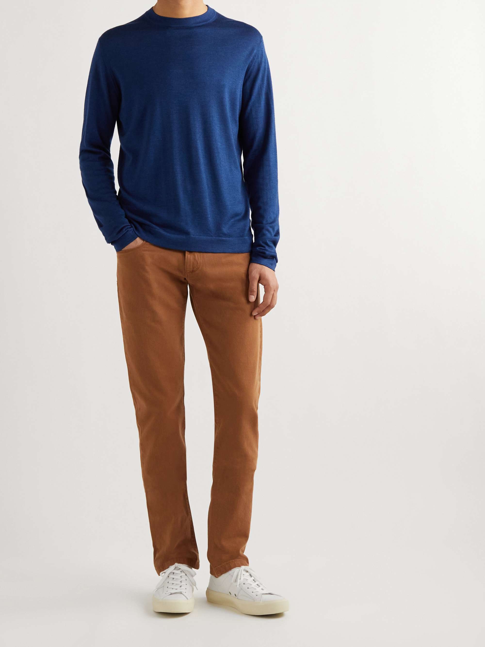Straight-Leg Garment-Dyed Jeans view