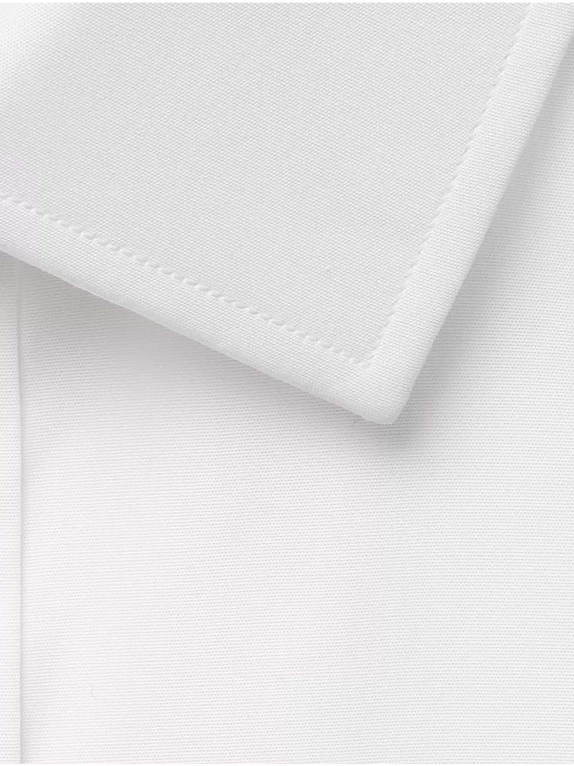 White Slim-Fit Cotton Shirt view