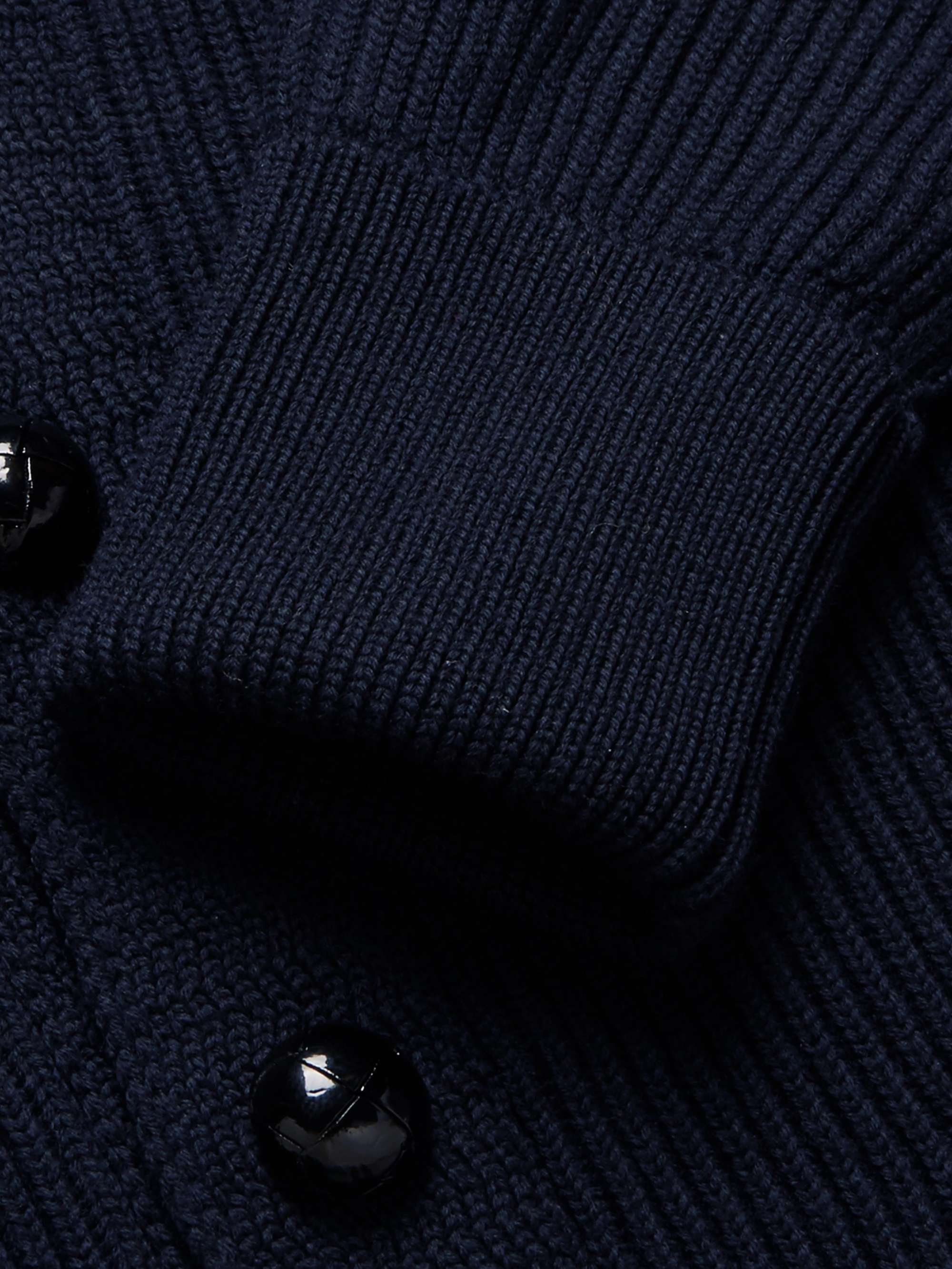 Shawl-Collar Ribbed Wool Cardigan view