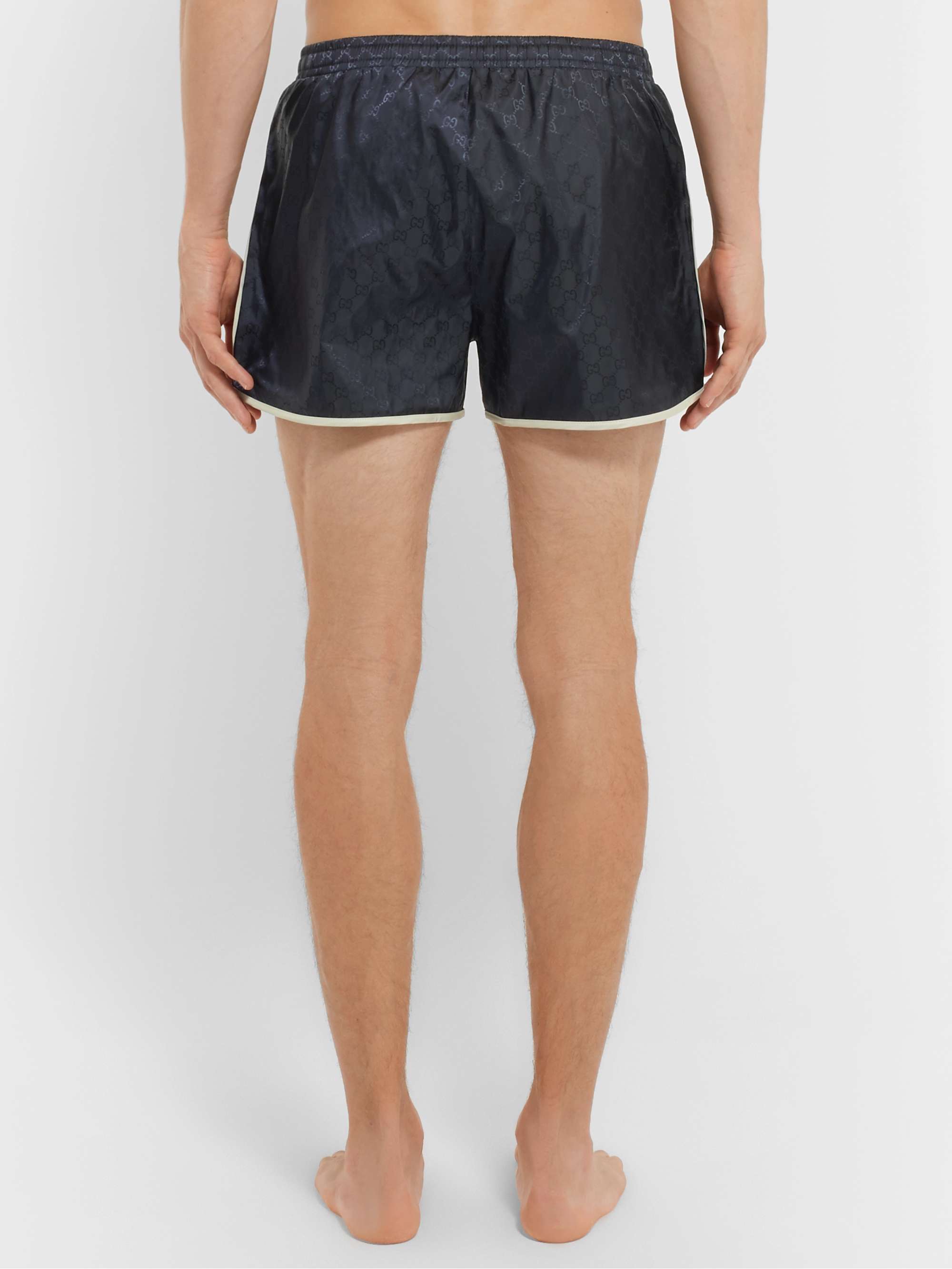 Short-Length Embroidered Jacquard Swim Shorts view