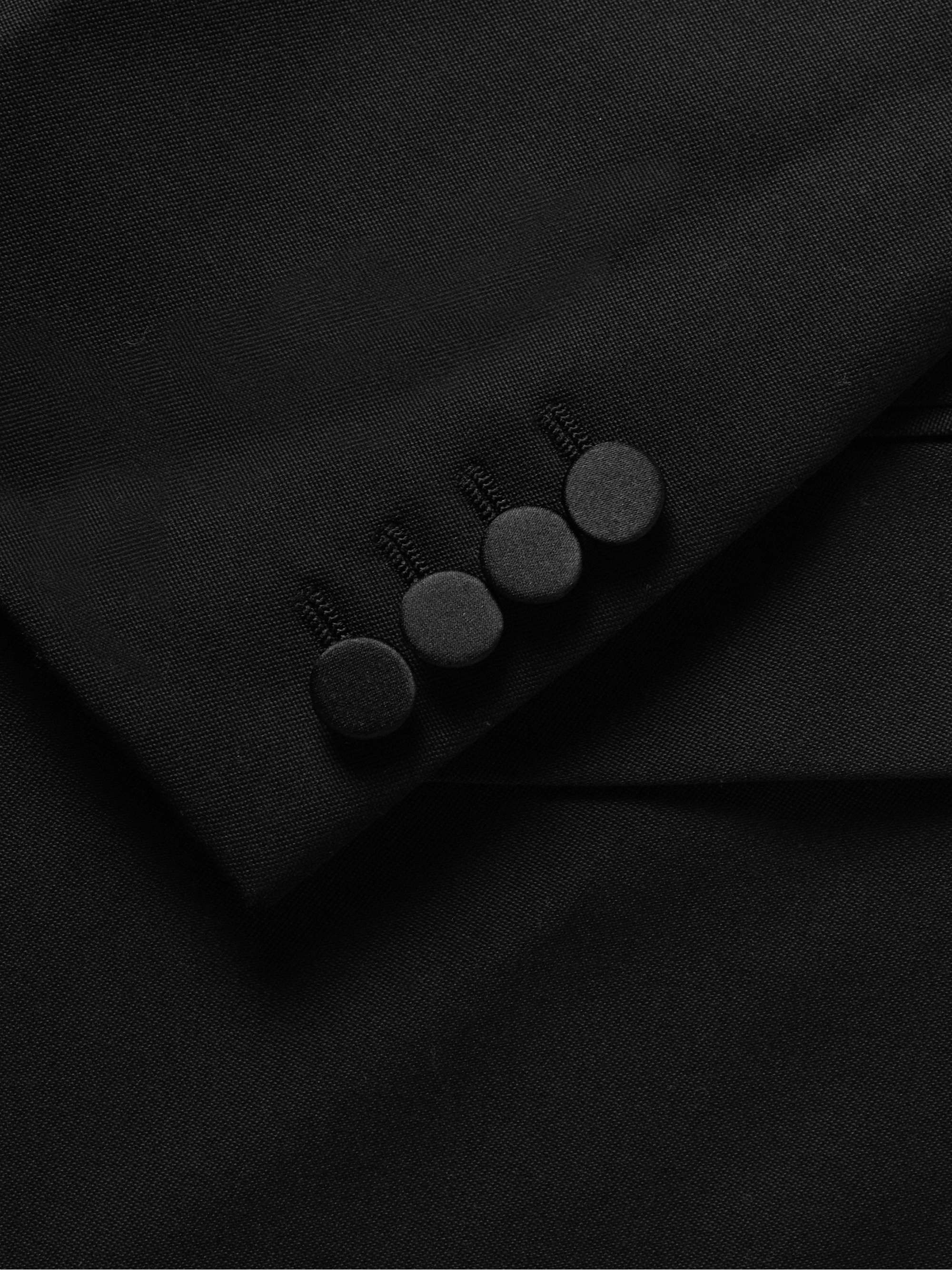 Slim-Fit Satin-Trimmed Wool Blazer view