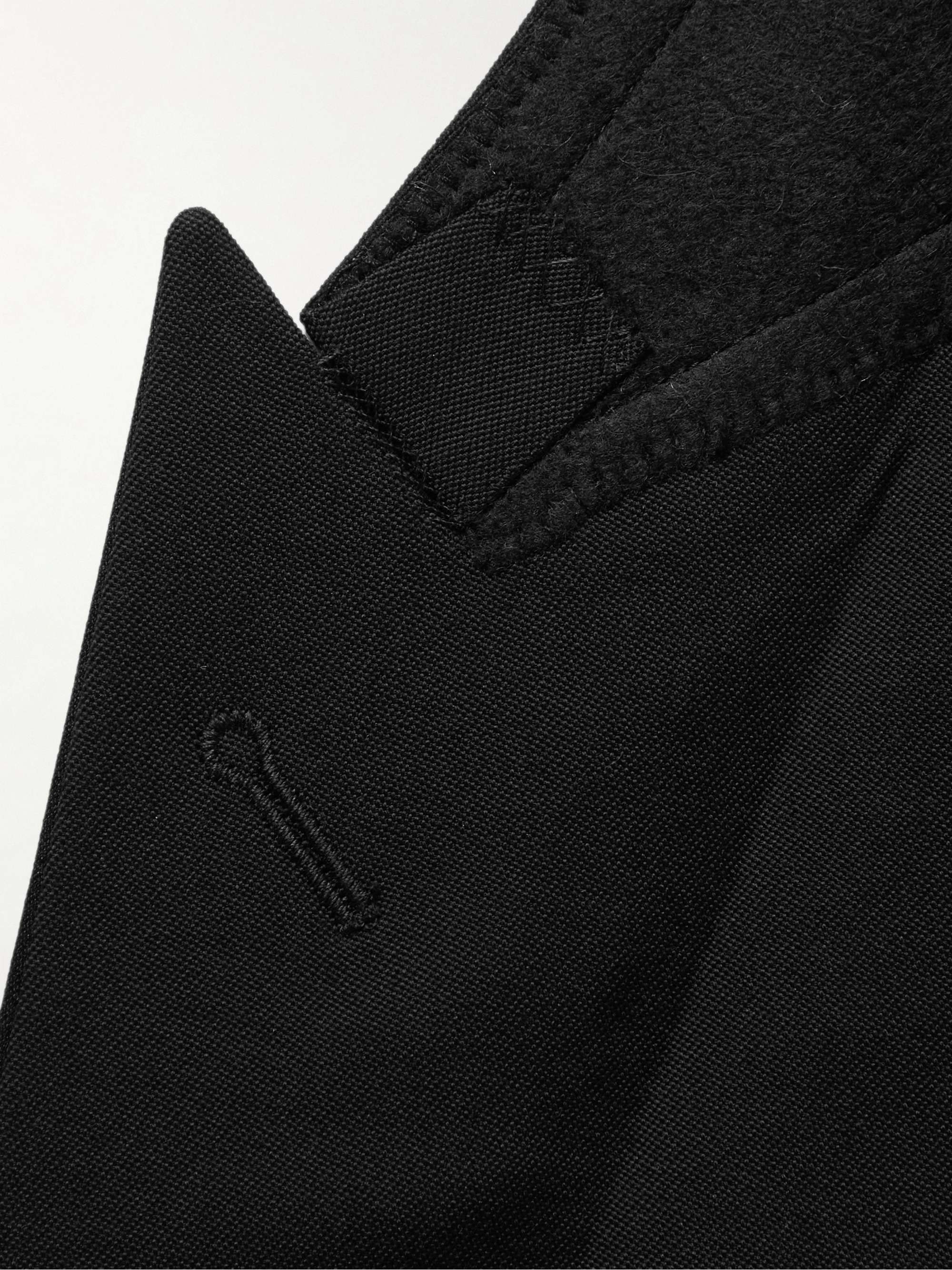 Slim-Fit Satin-Trimmed Wool Blazer view