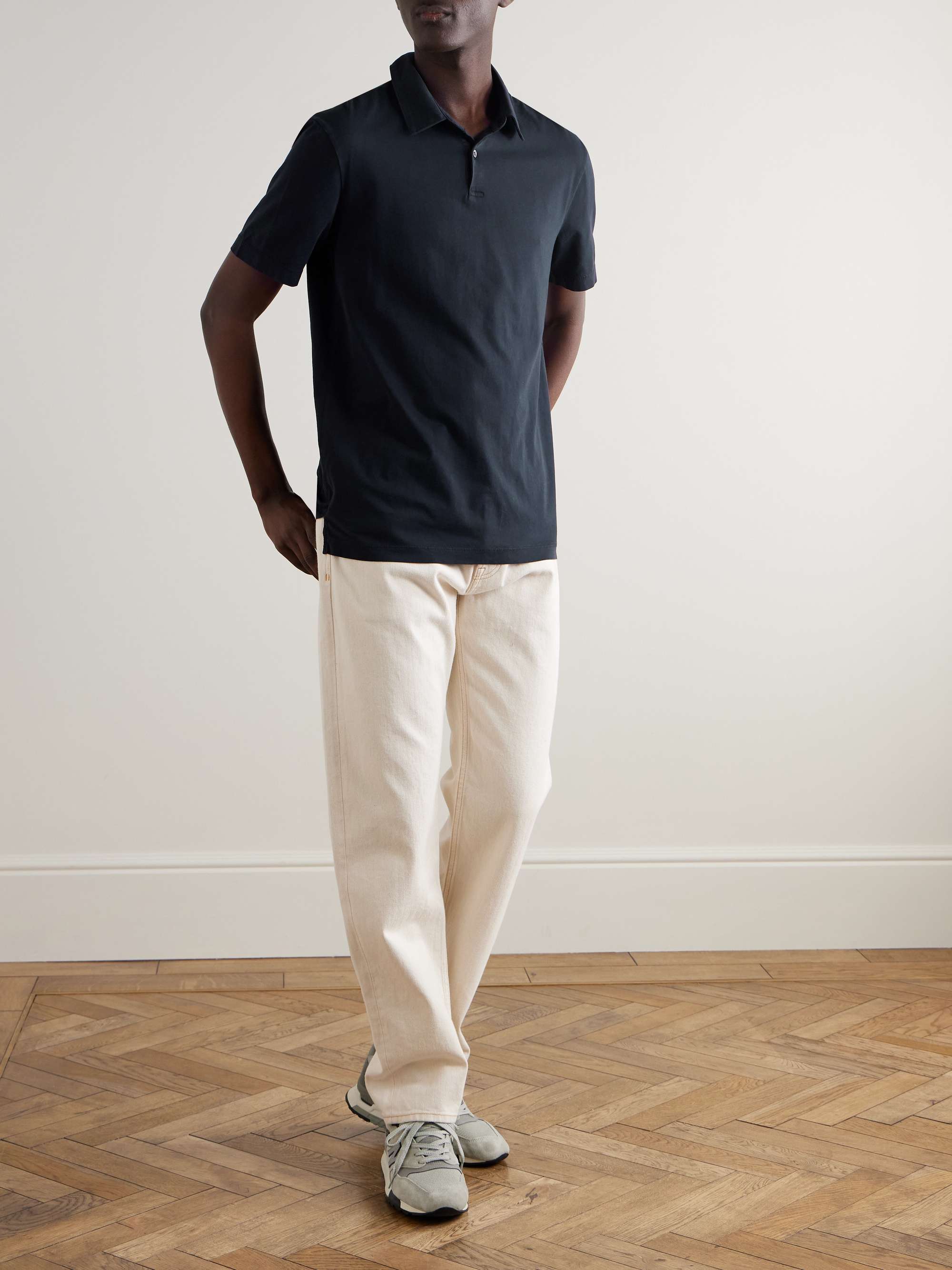 Supima Cotton-Jersey Polo Shirt view
