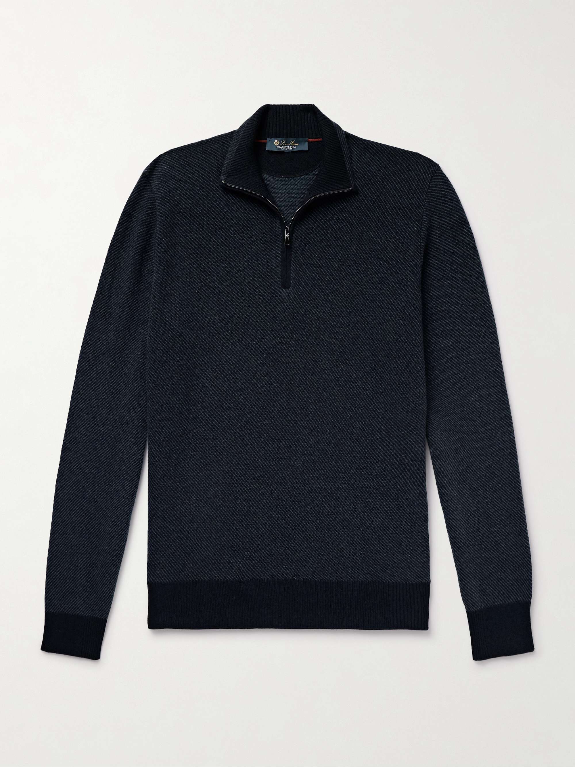 Roadster Striped Cashmere Half-Zip Sweater view