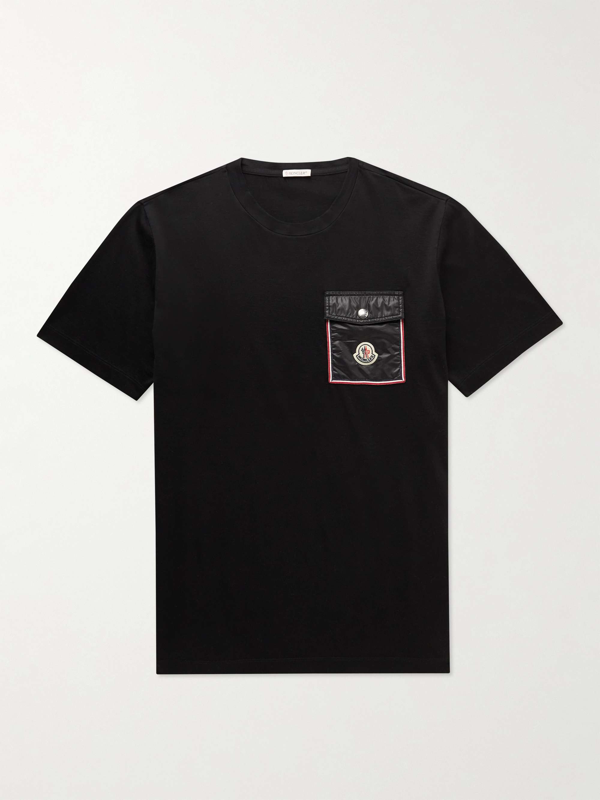 Logo-Appliquéd Shell-Trimmed Cotton-Jersey T-Shirt view