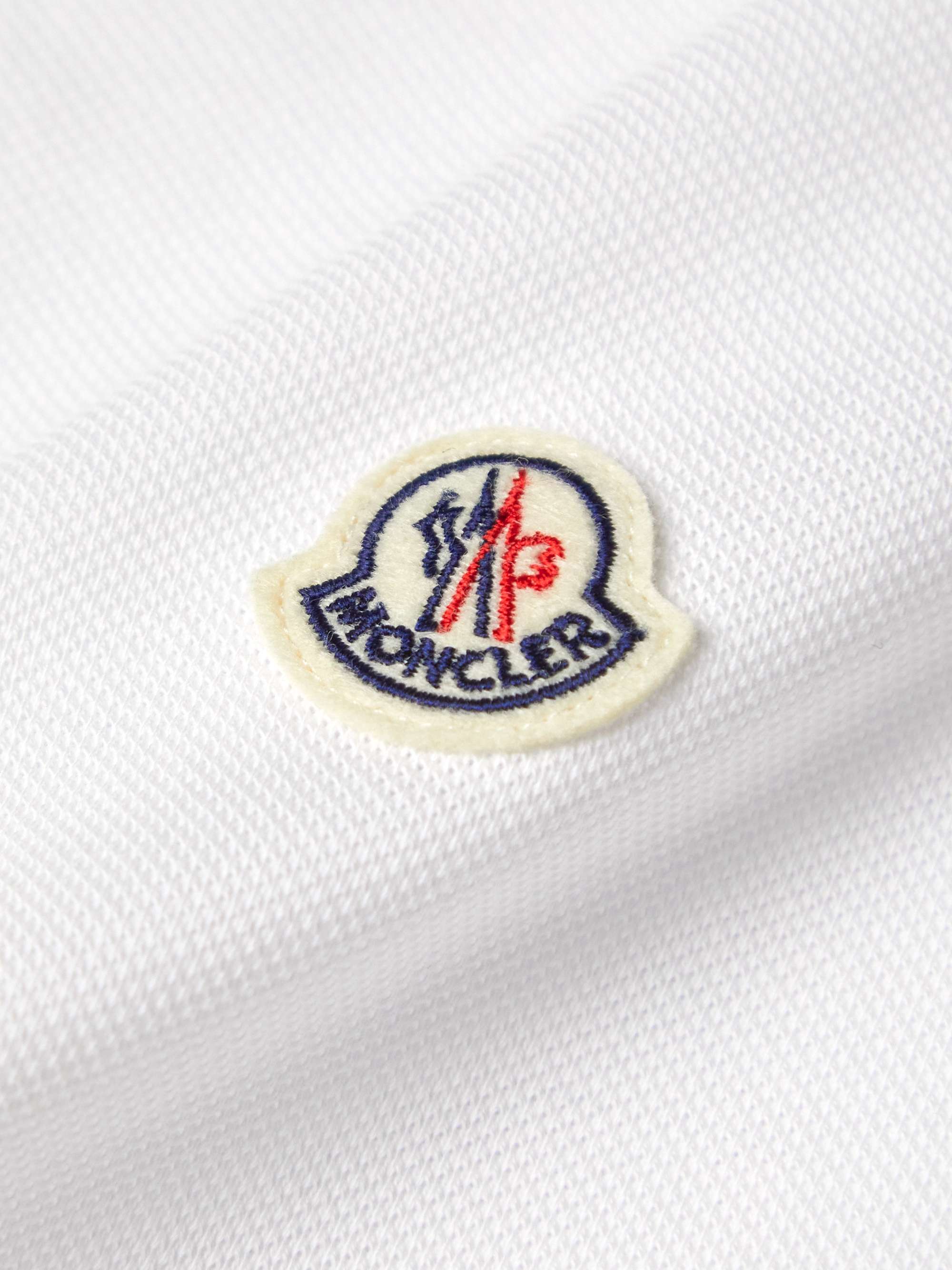 Logo-Appliquéd Striped Cotton-Piqué Polo Shirt view