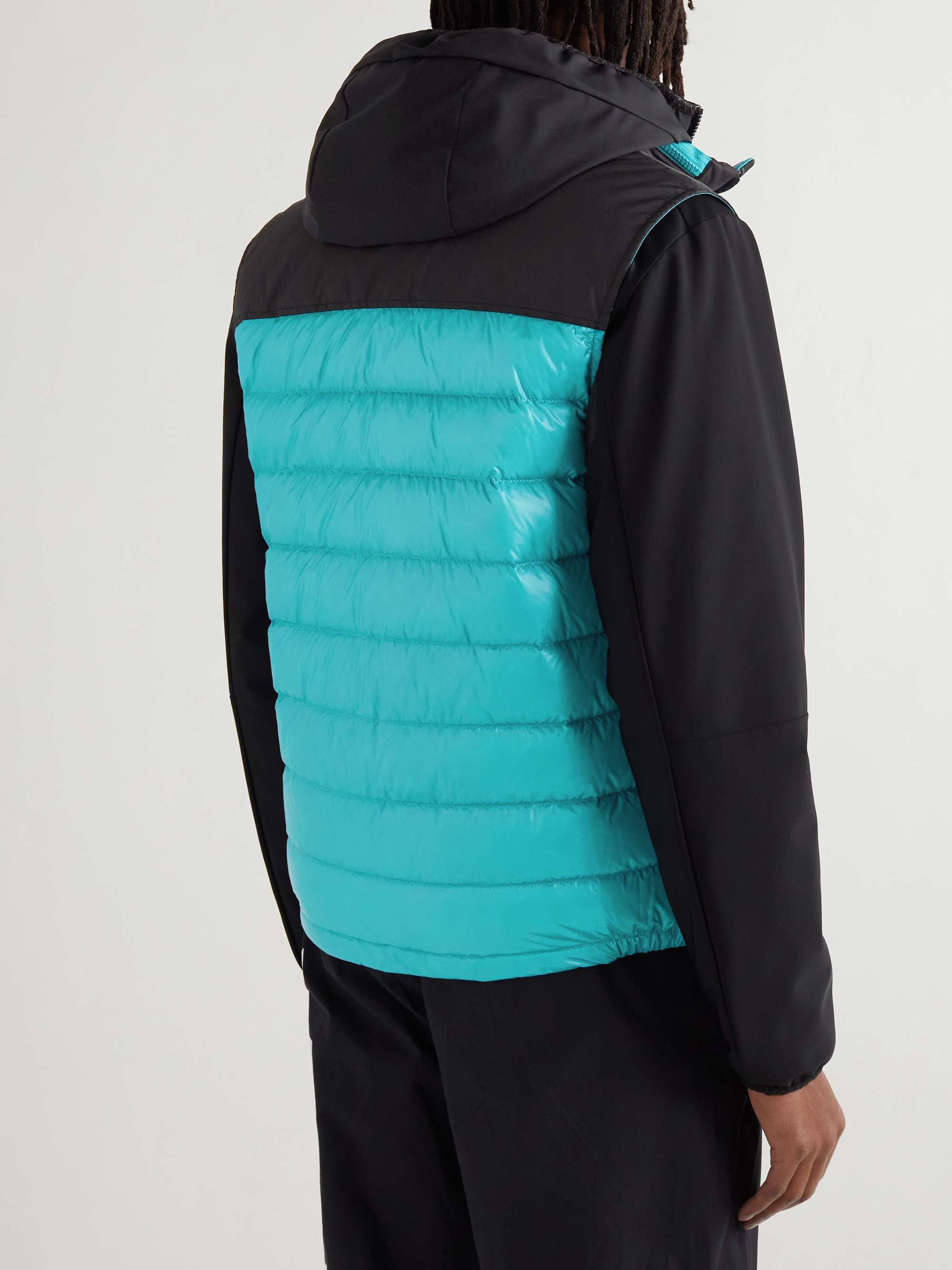Ortac Logo-Appliquéd Colour-Block Quilted Shell Down Gilet view