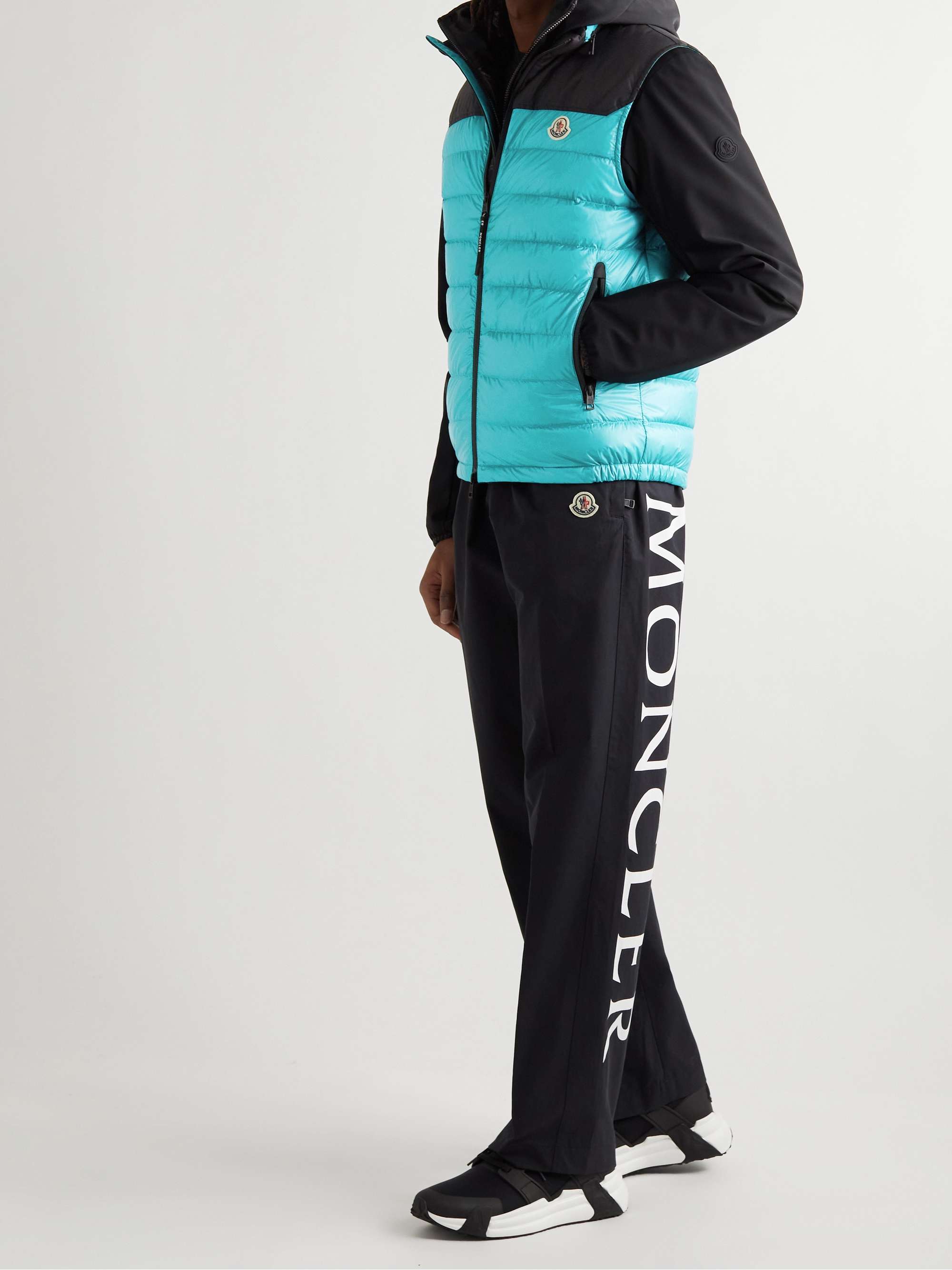 Ortac Logo-Appliquéd Colour-Block Quilted Shell Down Gilet view
