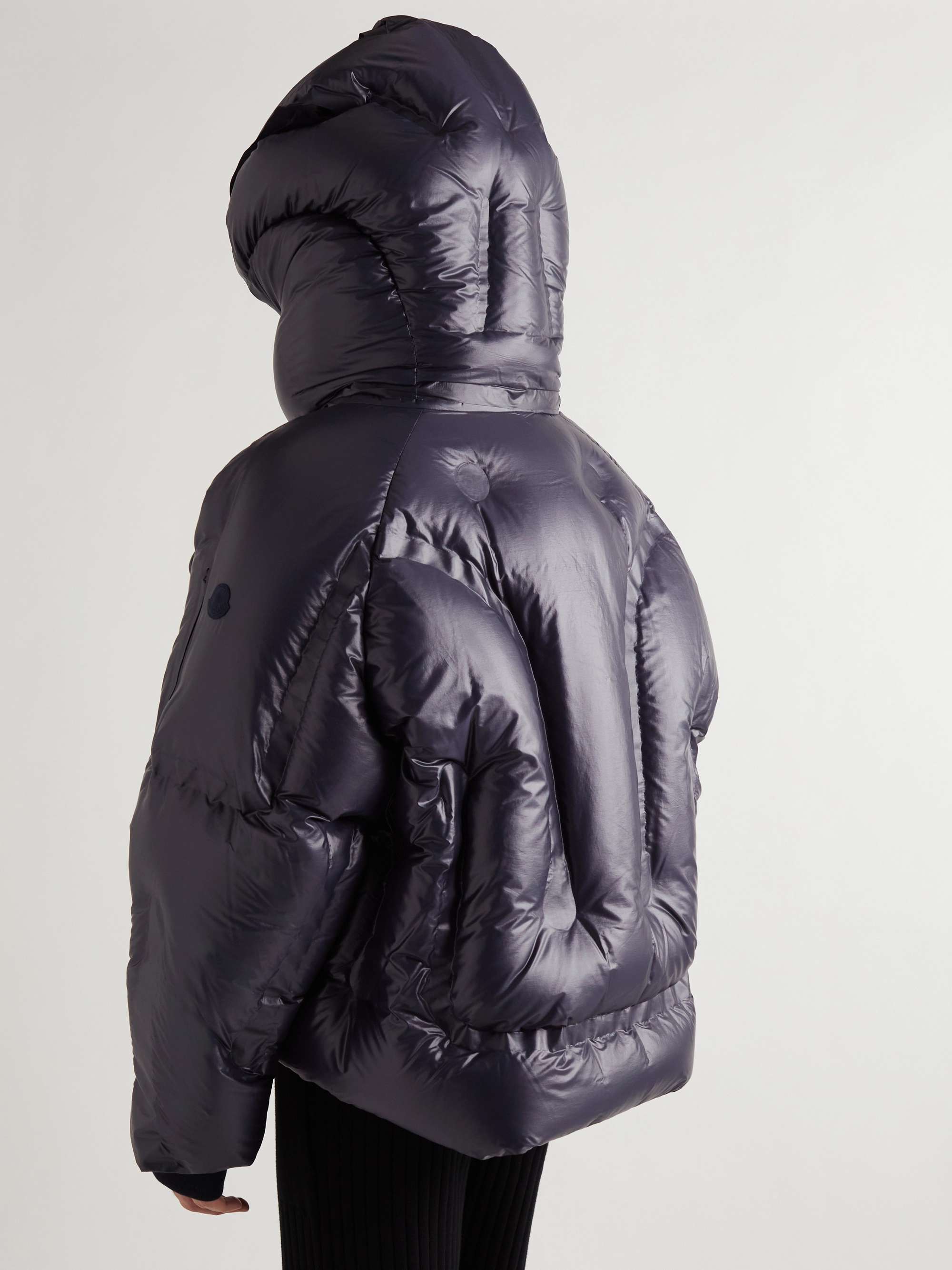 + Dingyun Zhang Klolk Logo-Appliquéd Quilted Shell Hooded Down Jacket view