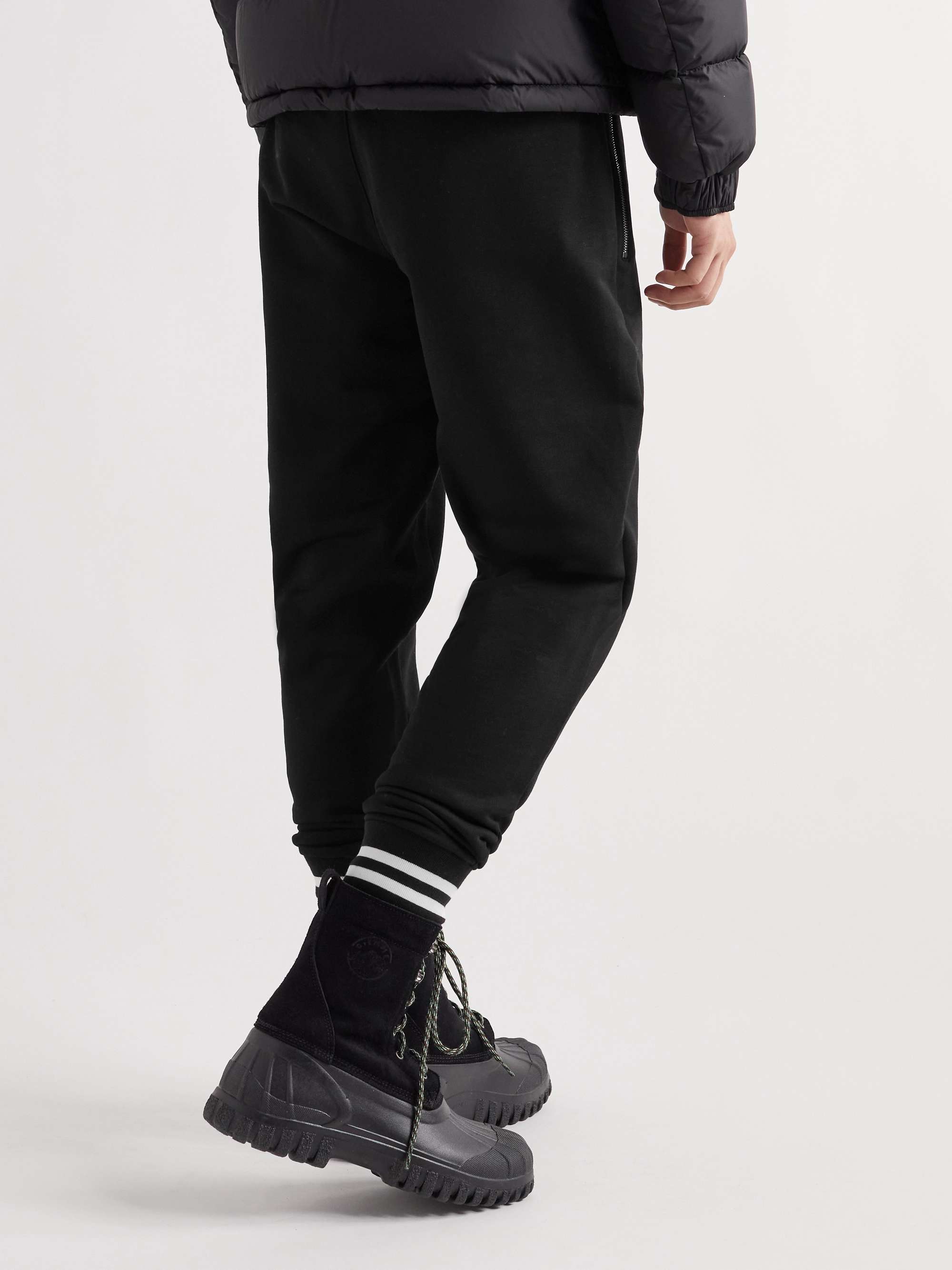 Tapered Striped Cotton-Jersey Sweatpants view