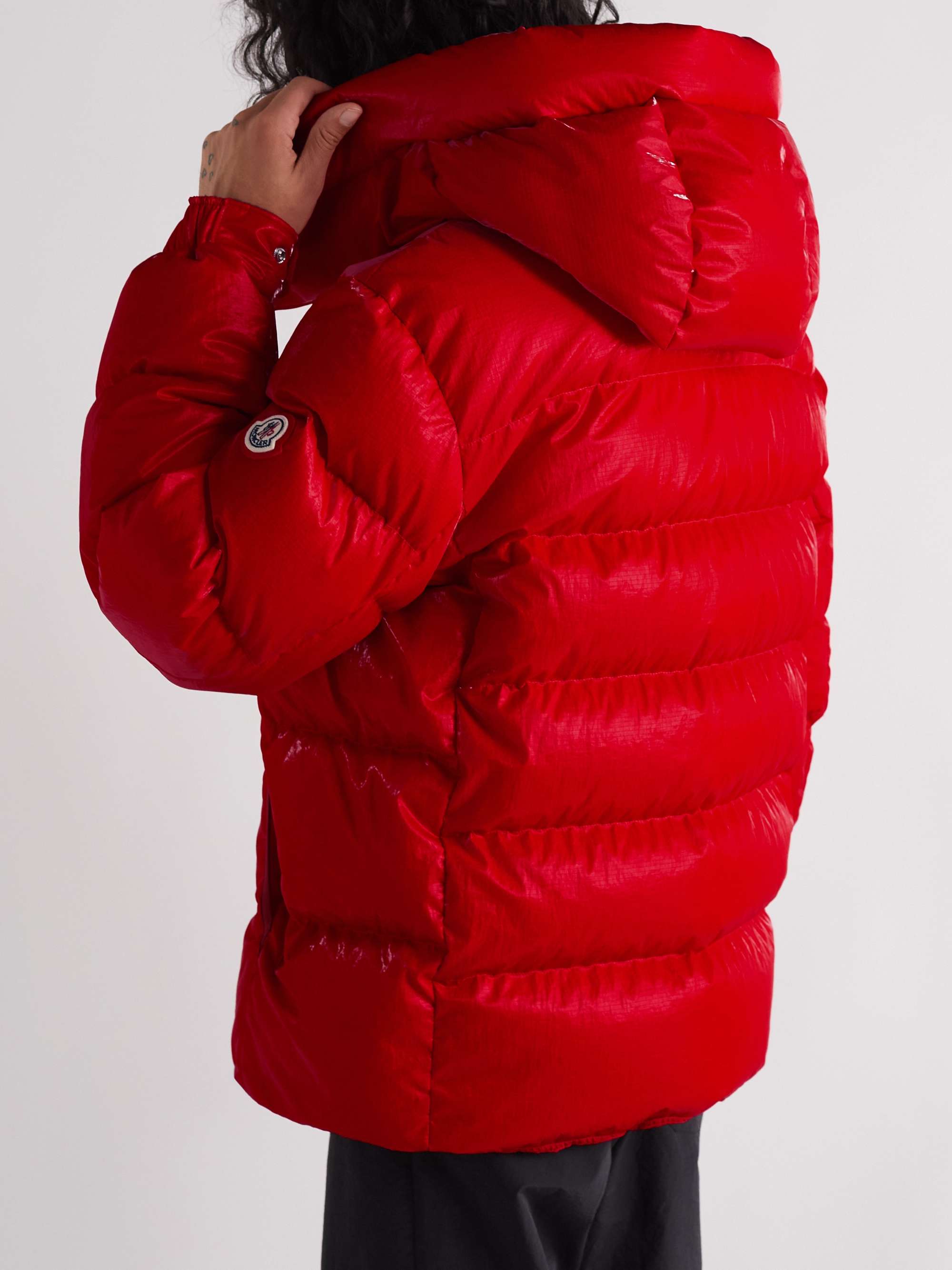 Verdon Quilted Coated Nylon-Ripstop Down Hooded Jacket view