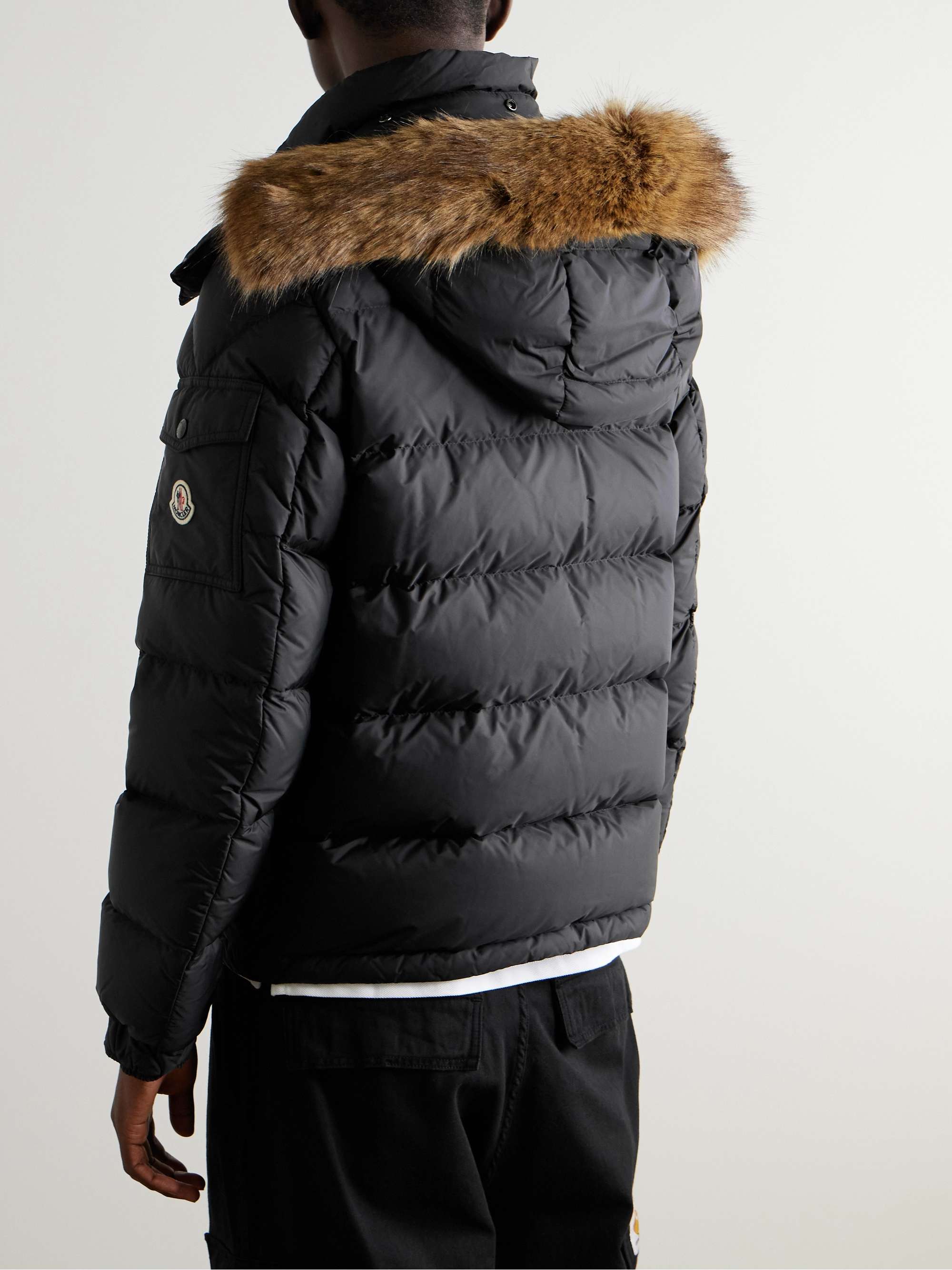 Moncler Mayaf Faux Fur-Trimmed Quilted Shell Down Jacket view