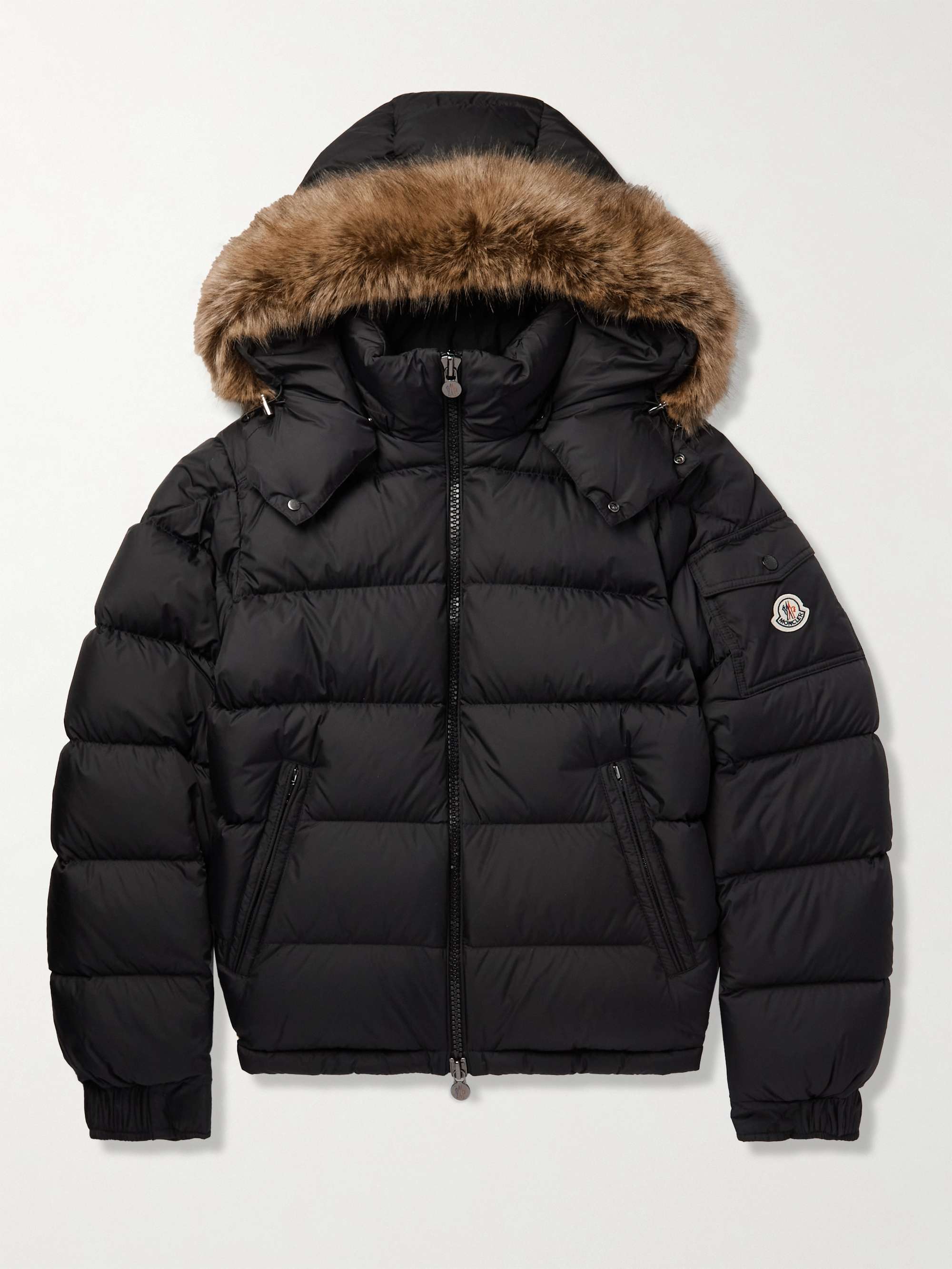 Moncler Mayaf Faux Fur-Trimmed Quilted Shell Down Jacket view