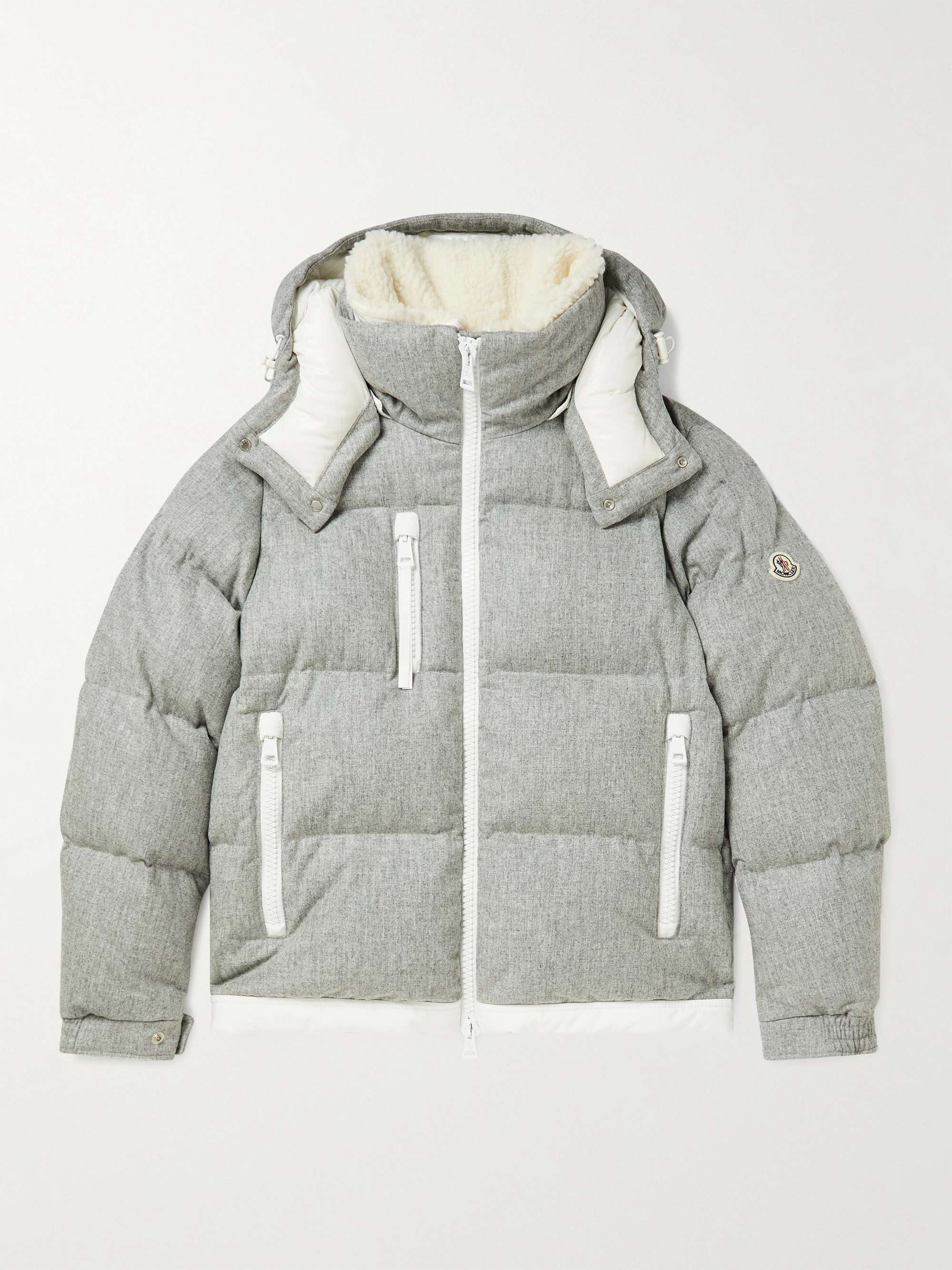 Tarentaise Quilted Virgin Wool-Flannel Hooded Down Jacket view