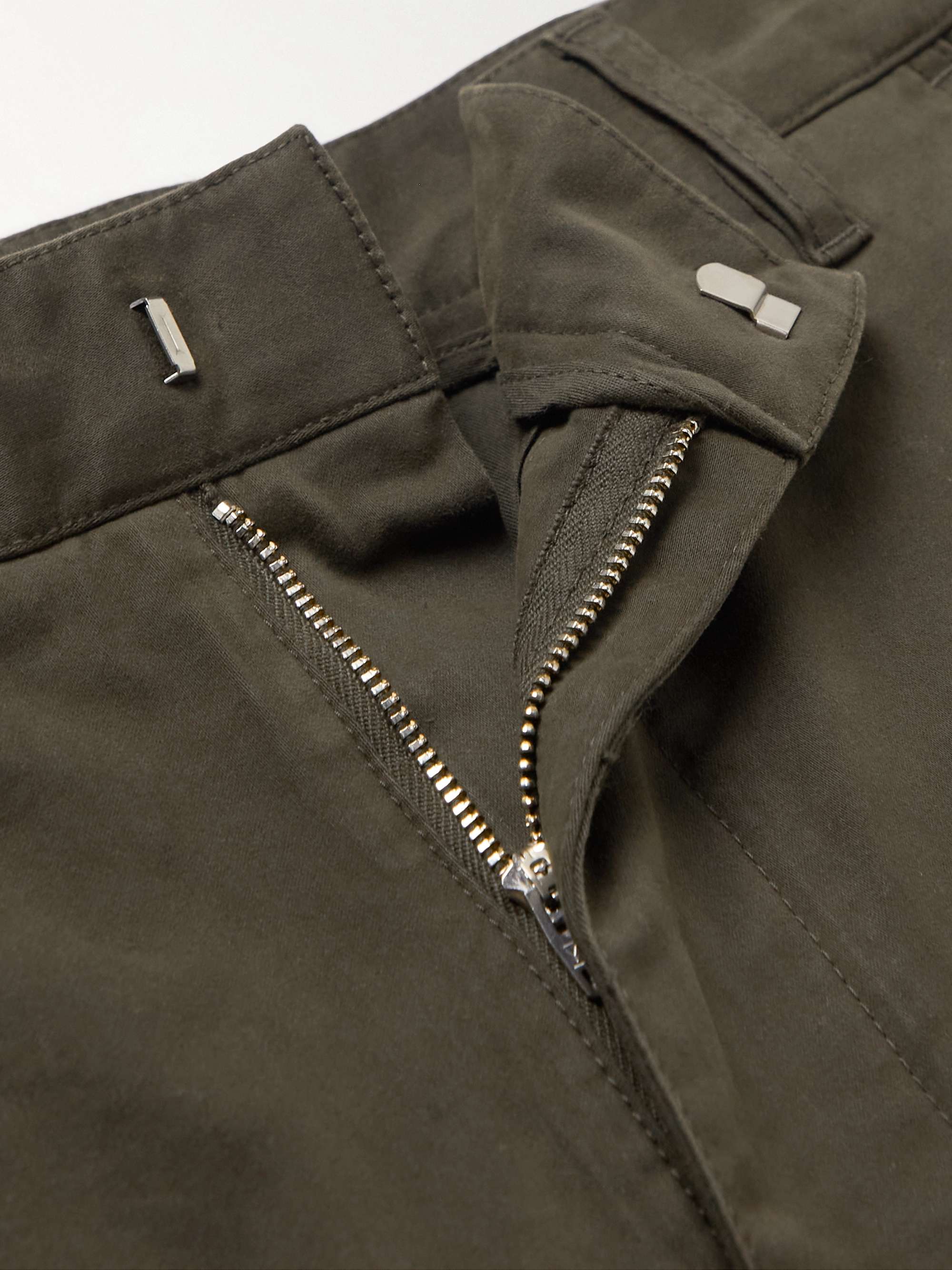 Wide-Leg Stretch-Cotton Cargo Trousers view