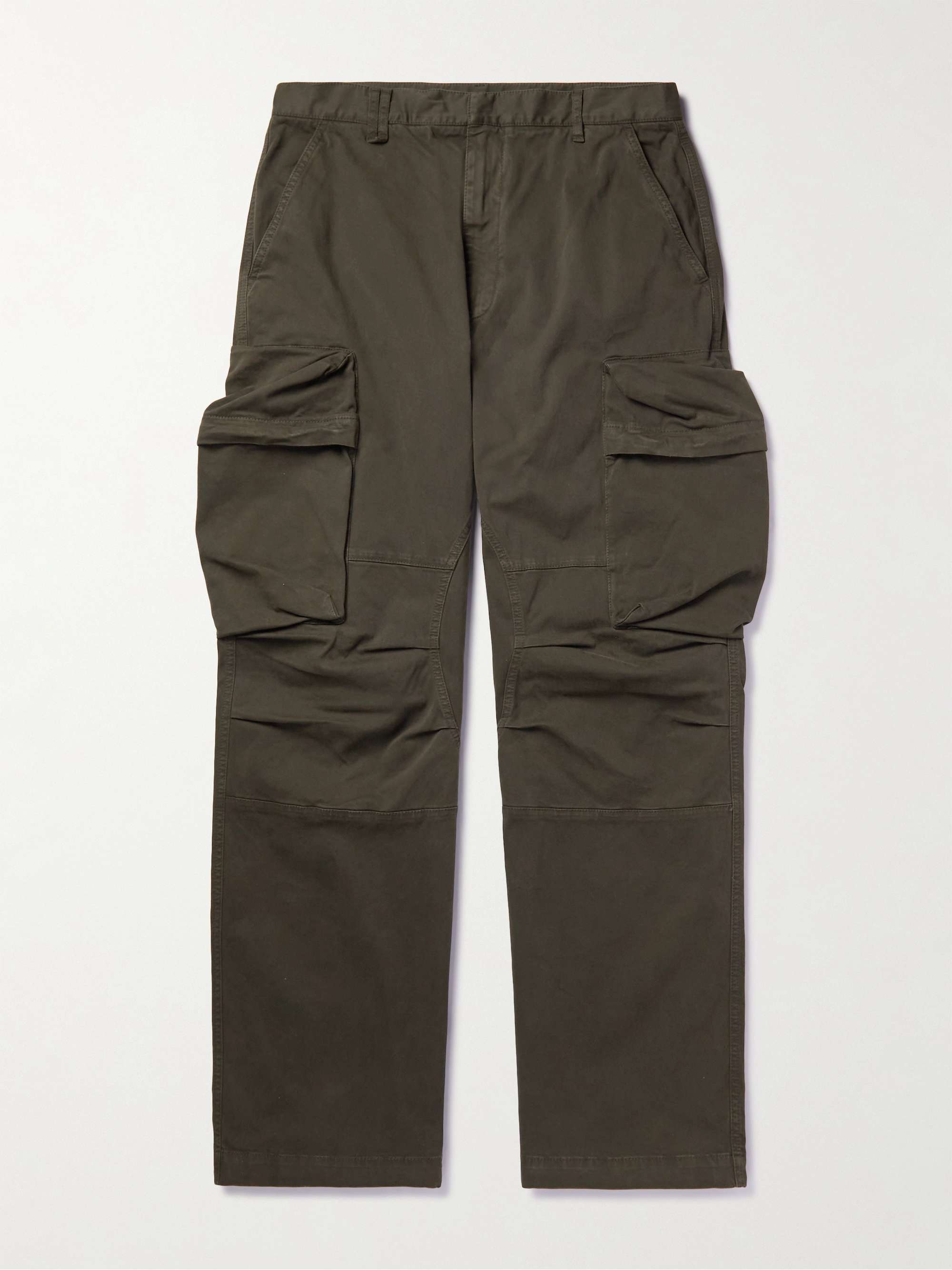 Wide-Leg Stretch-Cotton Cargo Trousers view
