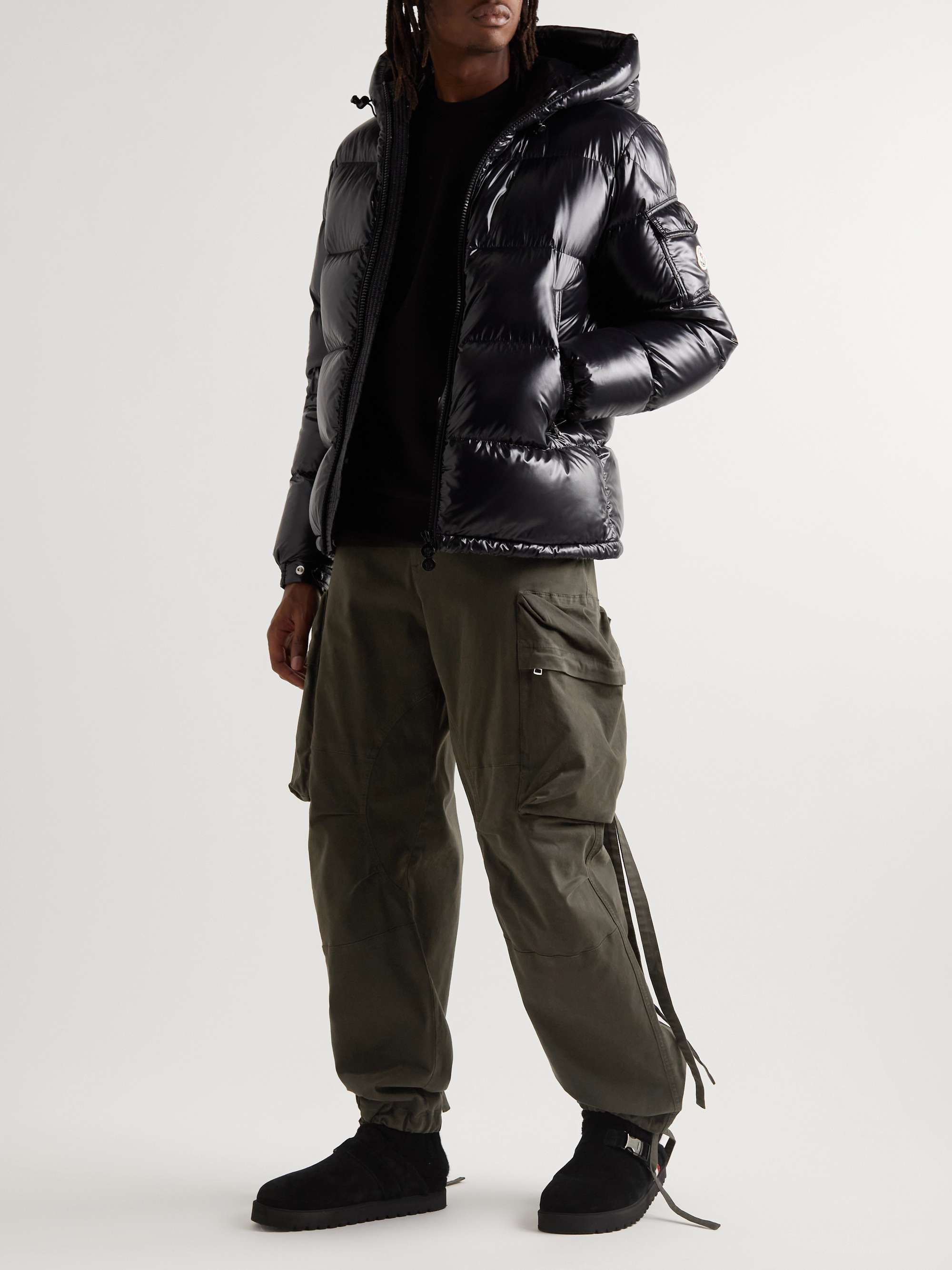 Wide-Leg Stretch-Cotton Cargo Trousers view