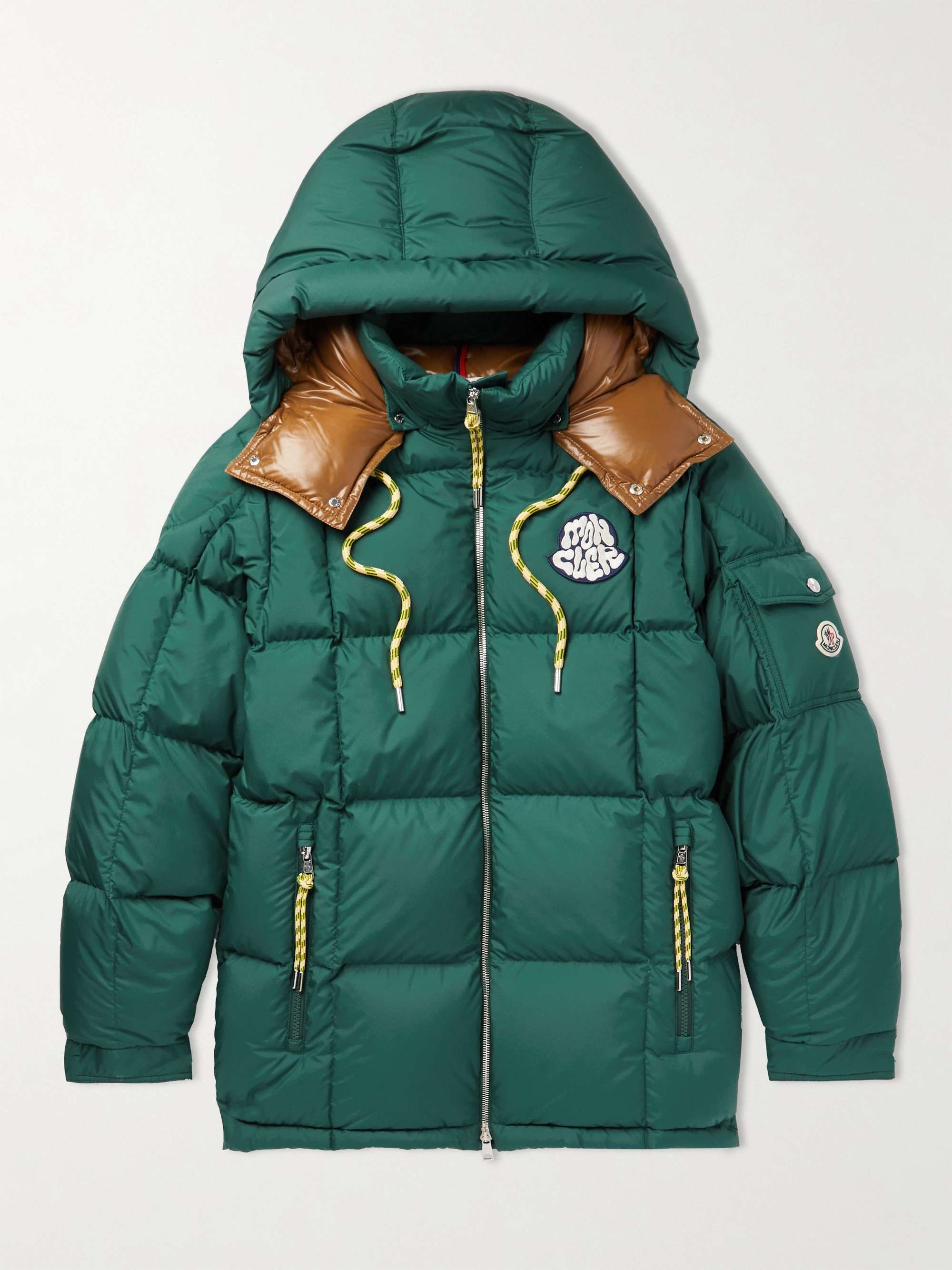 Mariveles Logo-Appliquéd Quilted Shell Hooded Down Jacket view