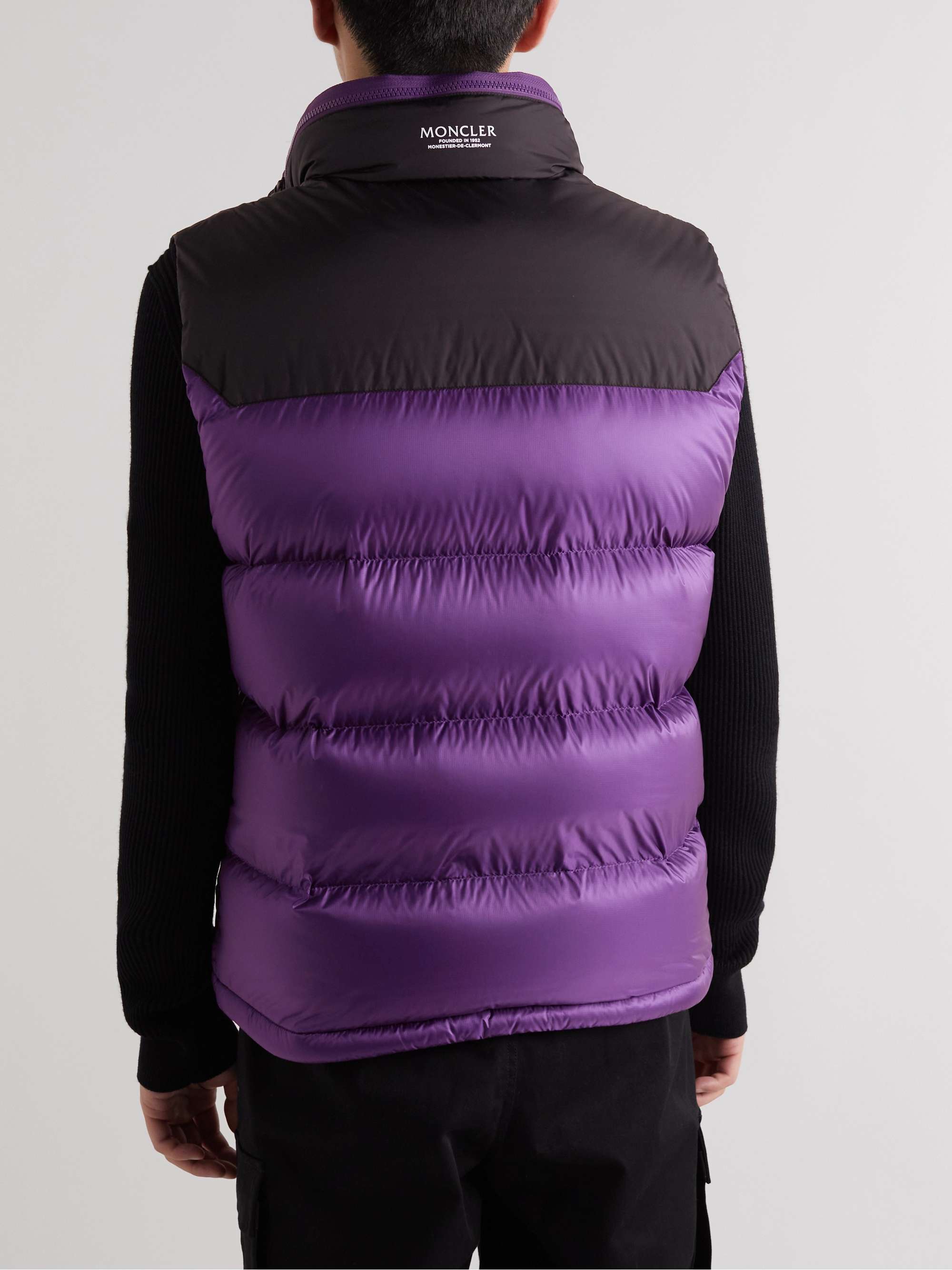 Ophrys Logo-Appliquéd Colour-Block Quilted Shell and Ripstop Down Gilet view