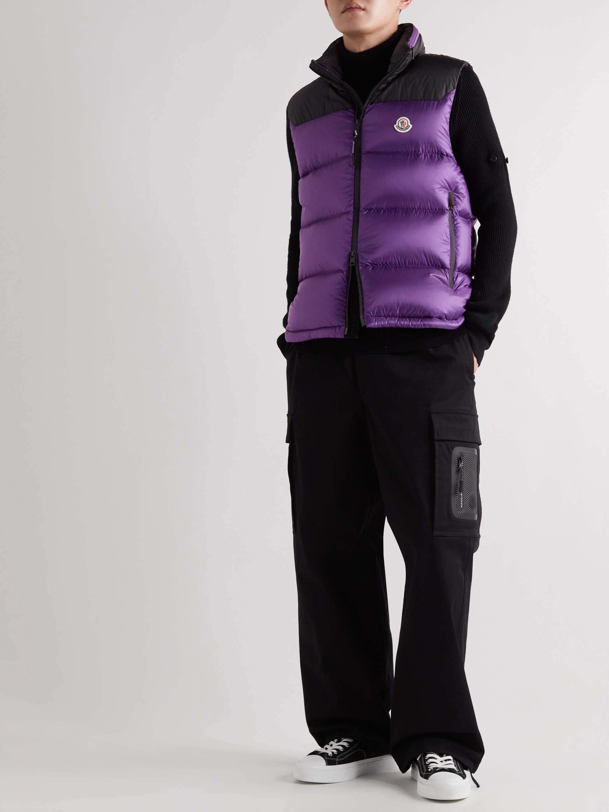 Ophrys Logo-Appliquéd Colour-Block Quilted Shell and Ripstop Down Gilet view