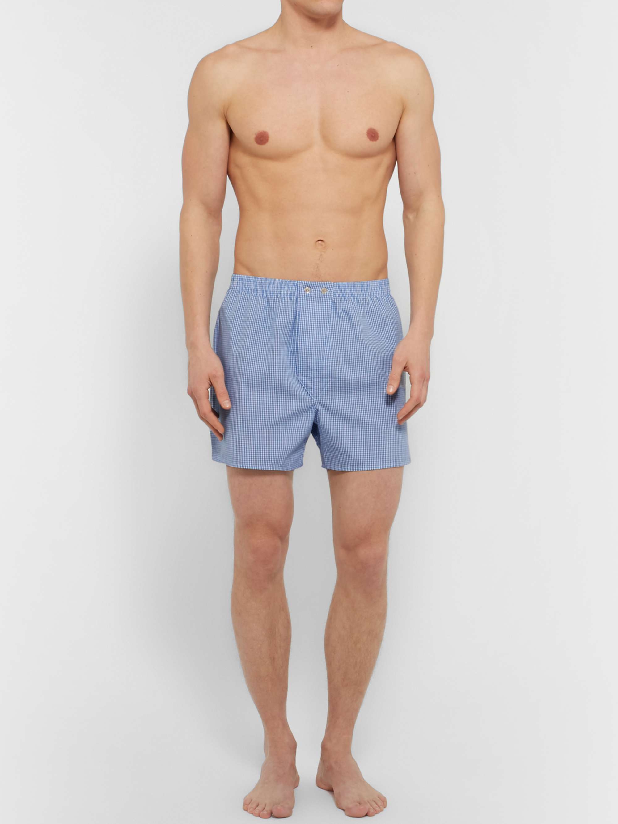 Gingham Cotton Boxer Shorts view