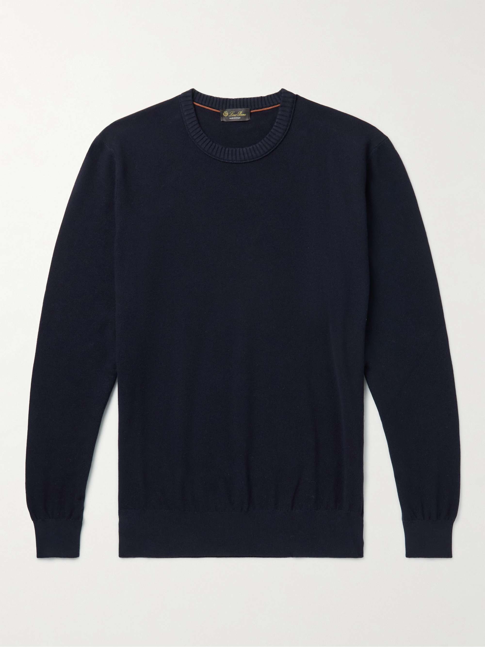 Slim-Fit Cotton and Silk-Blend Sweater view