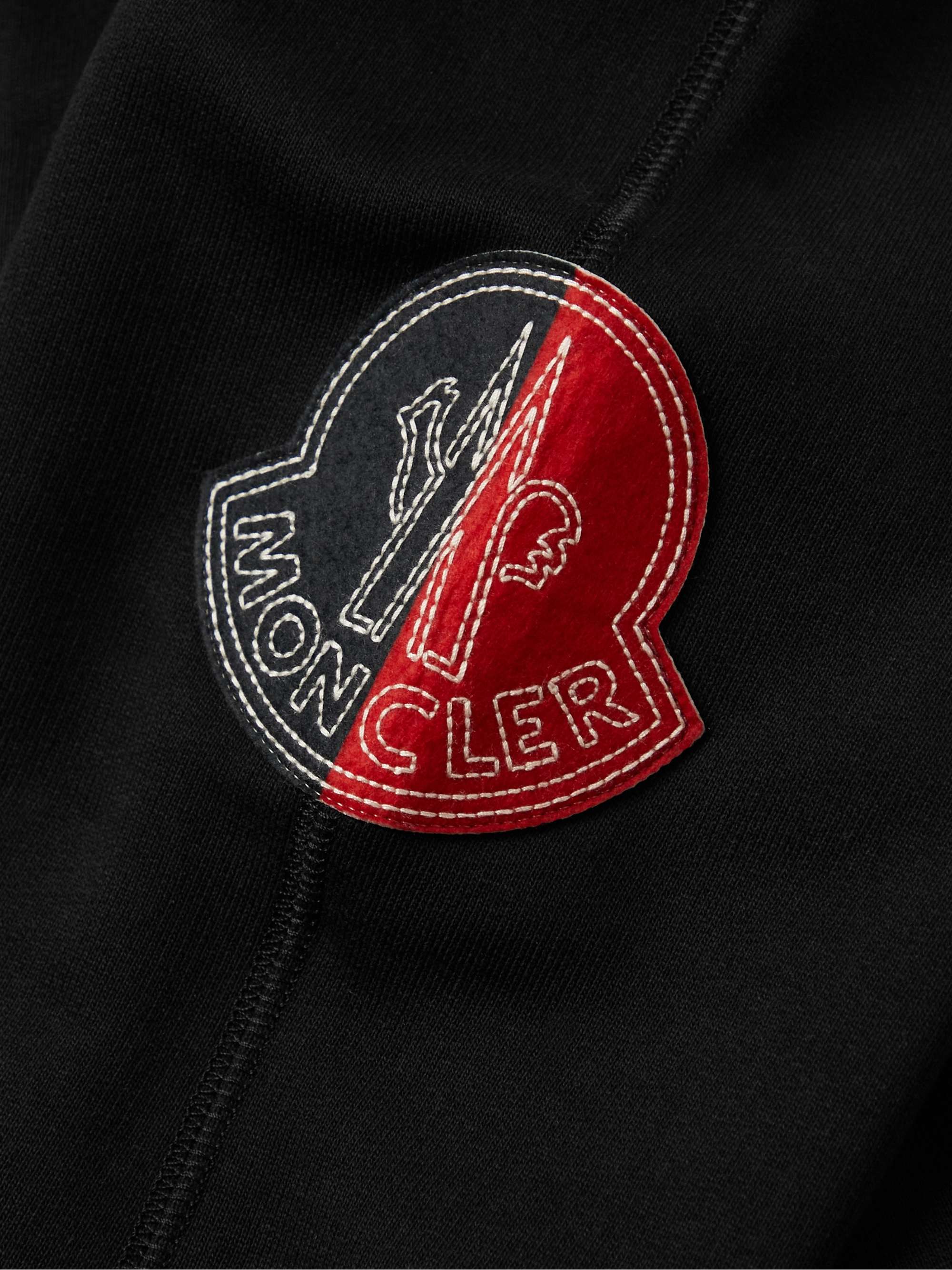 2 Moncler 1952 Logo-Appliquéd Cotton-Jersey Zip-Up Hoodie view