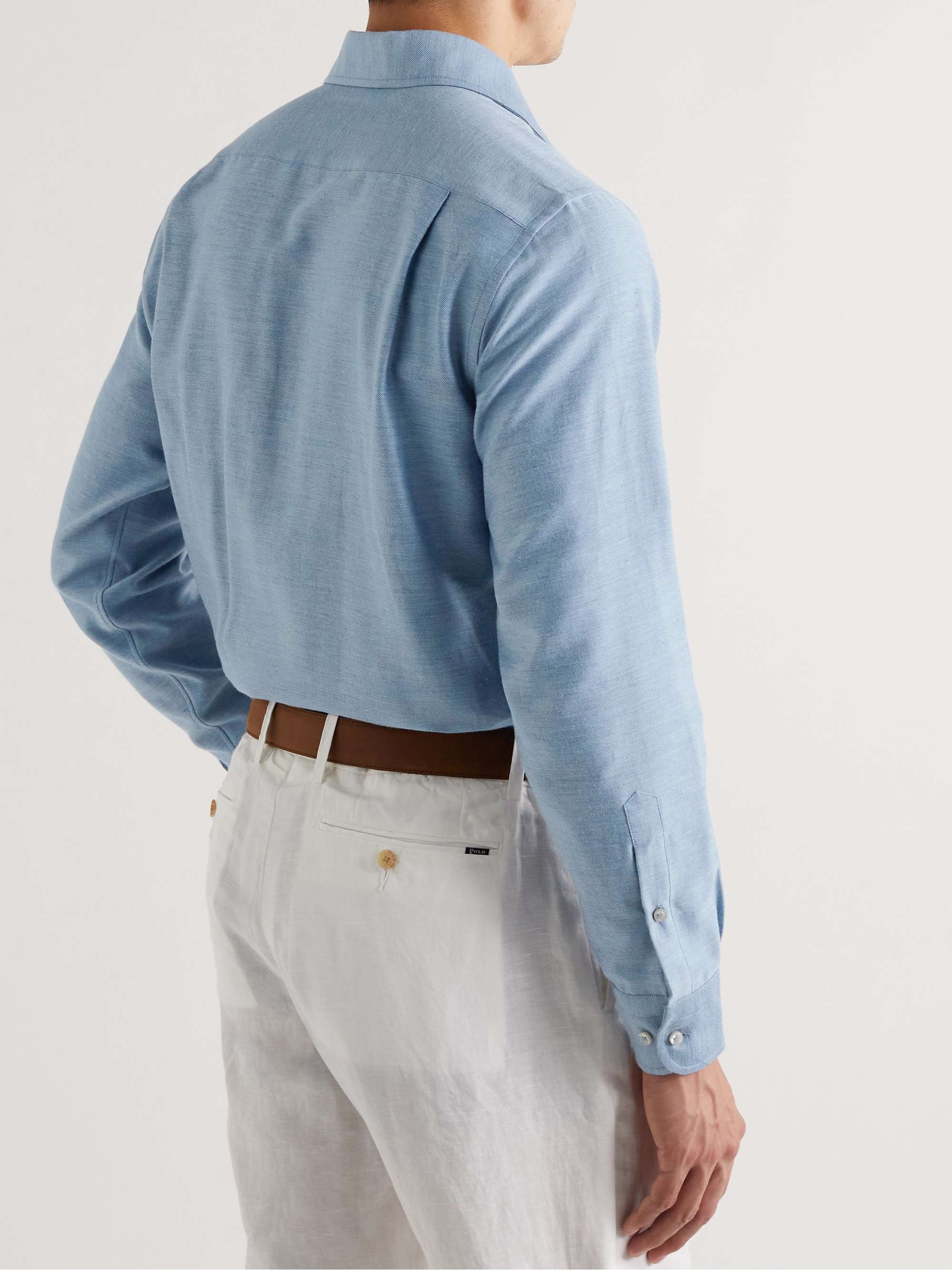 André Cotton and Cashmere-Blend Twill Shirt view