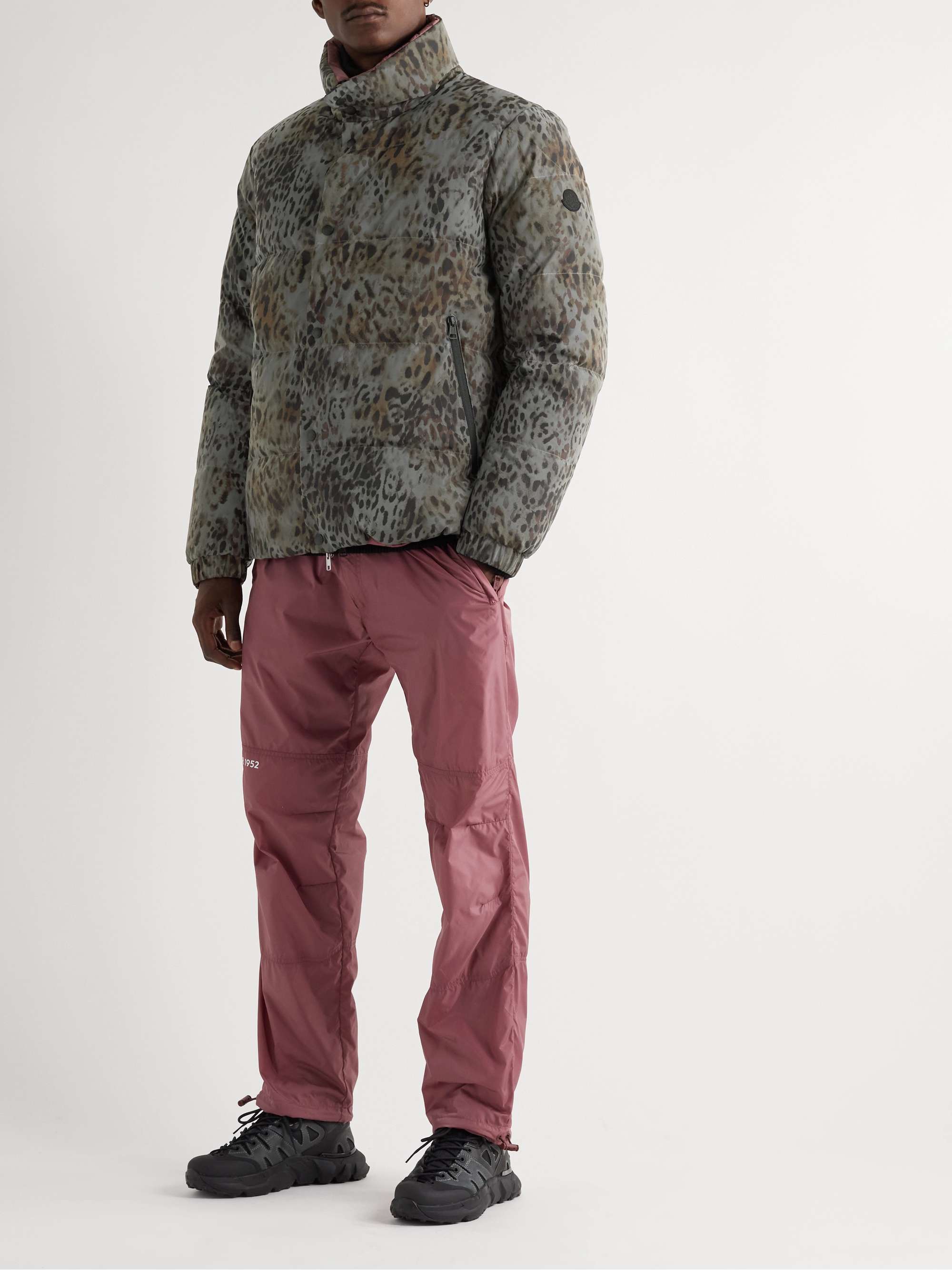 2 Moncler 1952 Reflective Reversible Cheetah-Print Shell Down Jacket view
