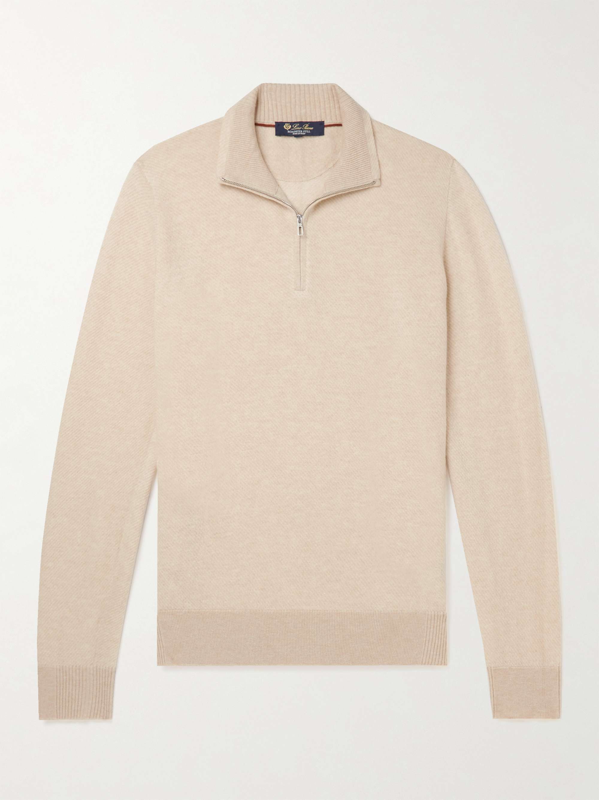 Slim-Fit Cashmere Half-Zip Sweater view