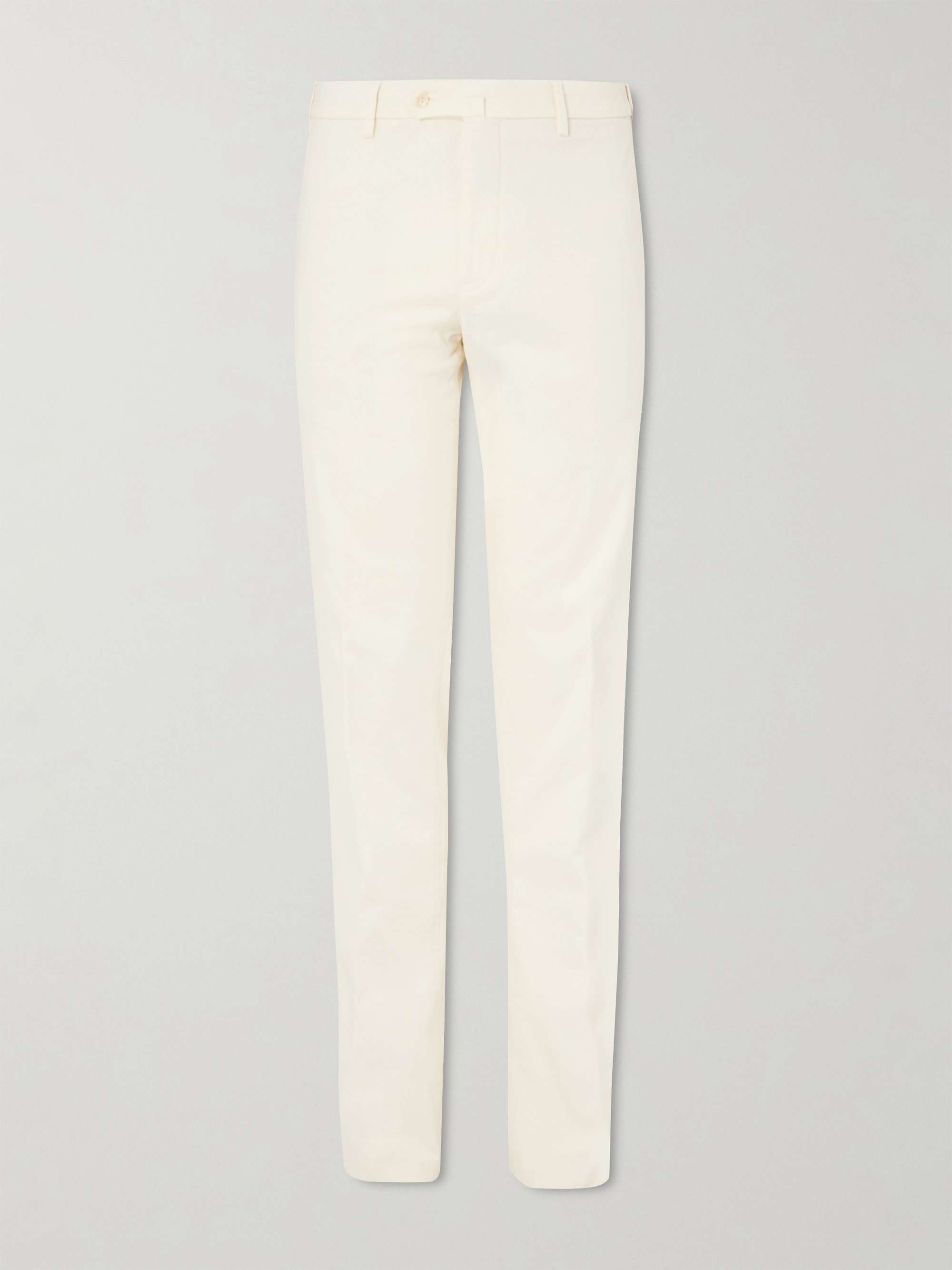 Slim-Fit Cotton-Blend Trousers view