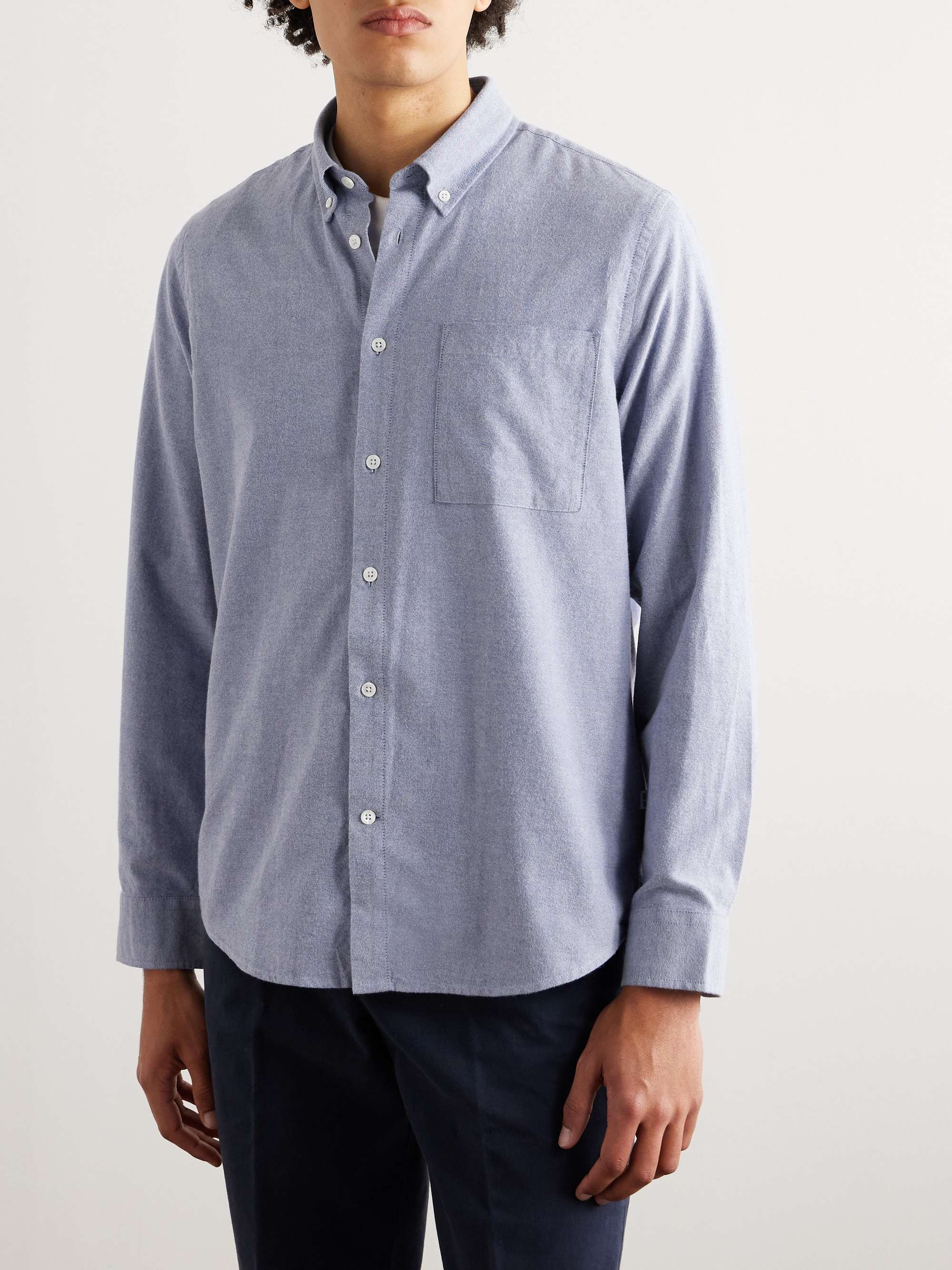 Arne Button-Down Collar Cotton-Poplin Shirt view