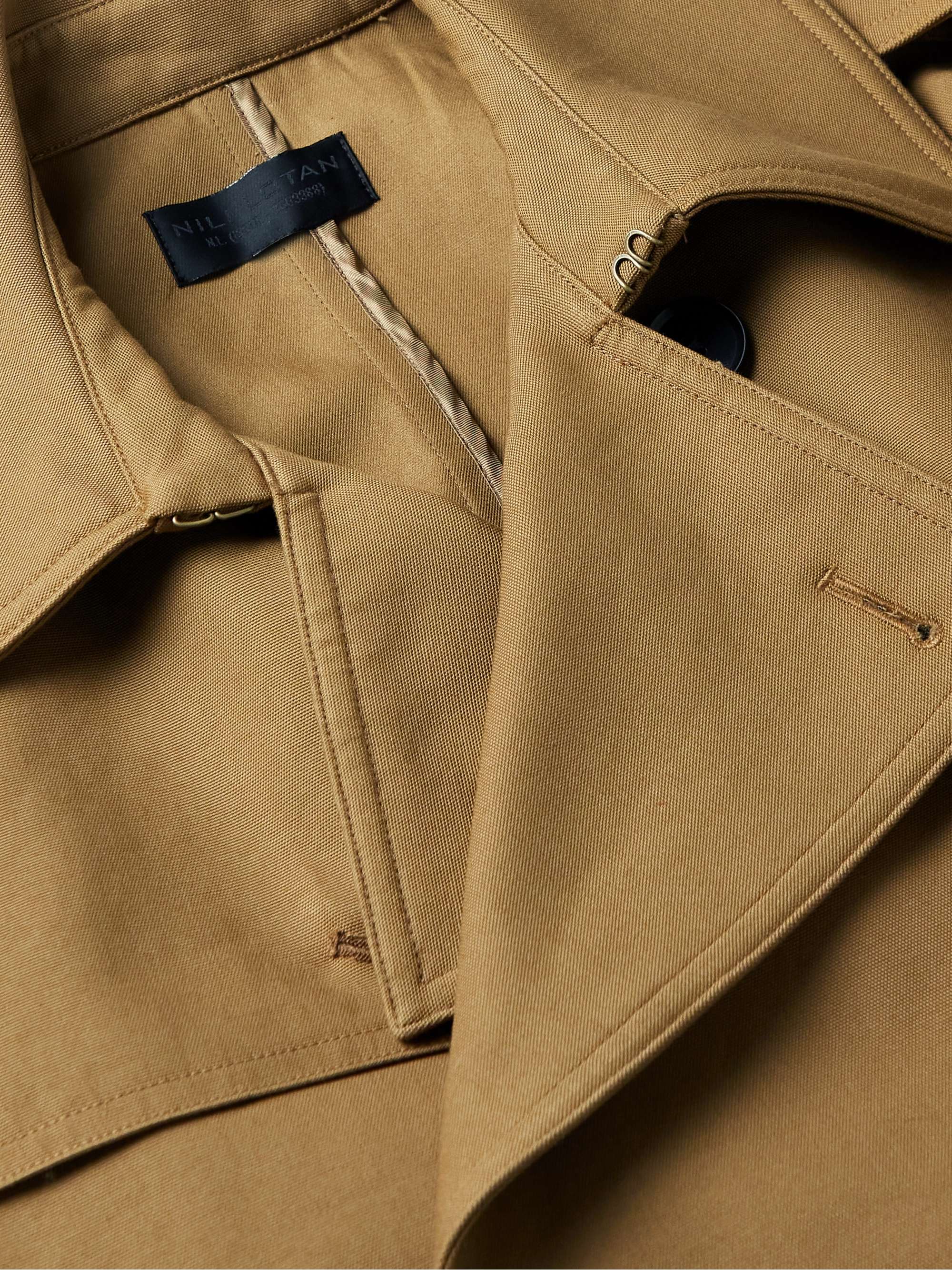 Trenton Double-Breasted Belted Cotton-Canvas Trench Coat view