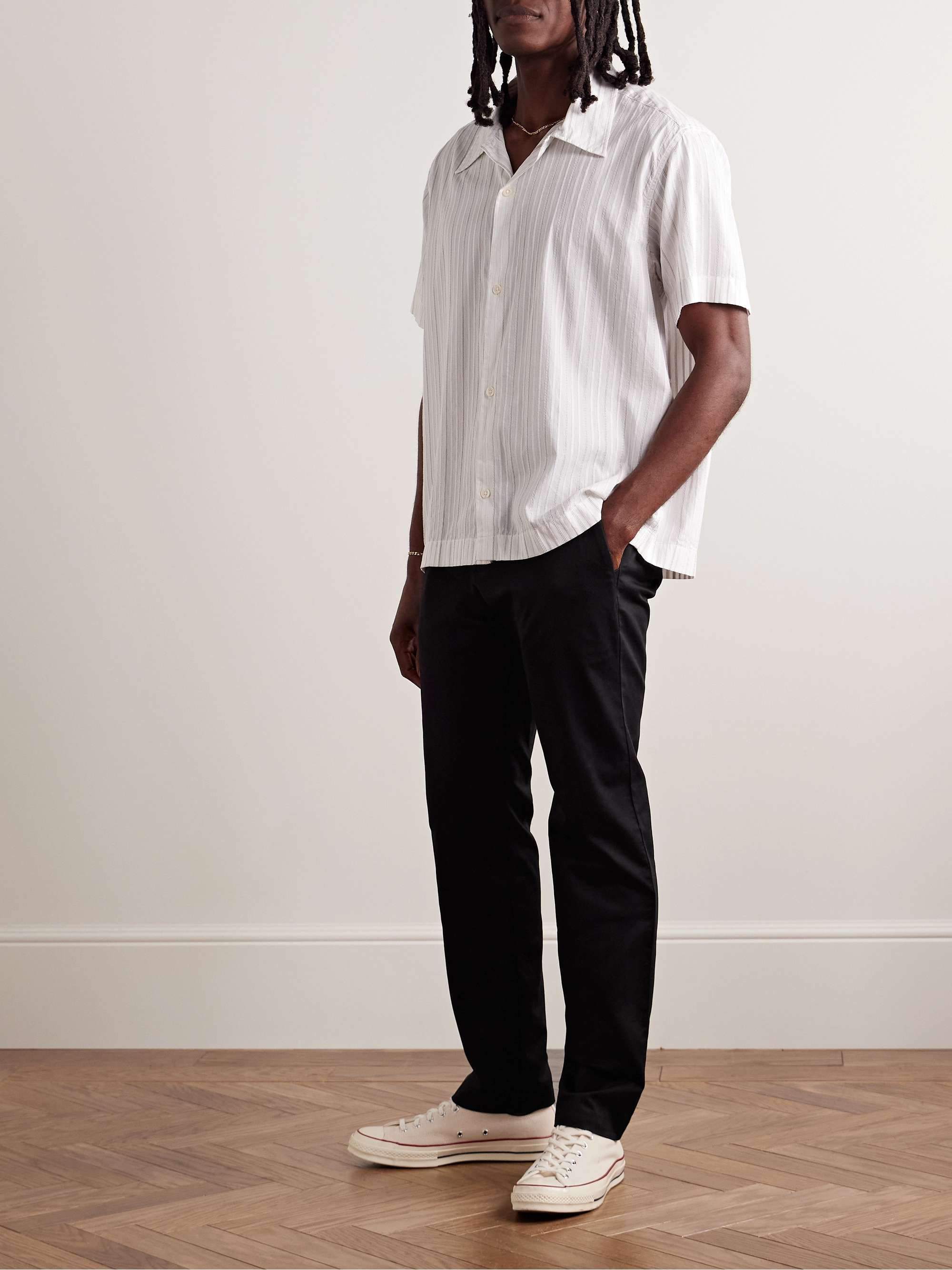 Theo Slim-Fit Organic Cotton-Blend Chinos view