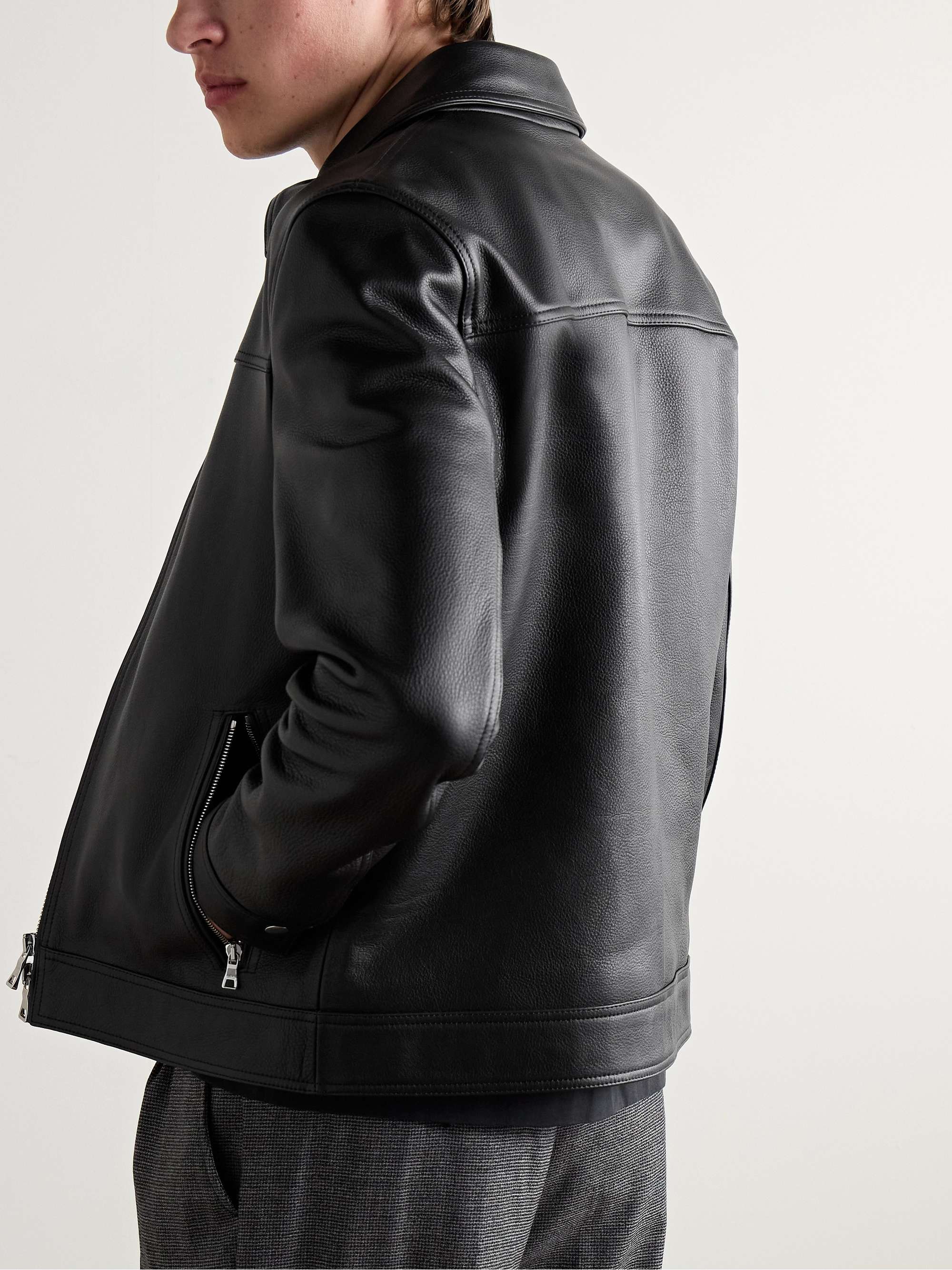 Full-Grain Leather Coach Jacket view