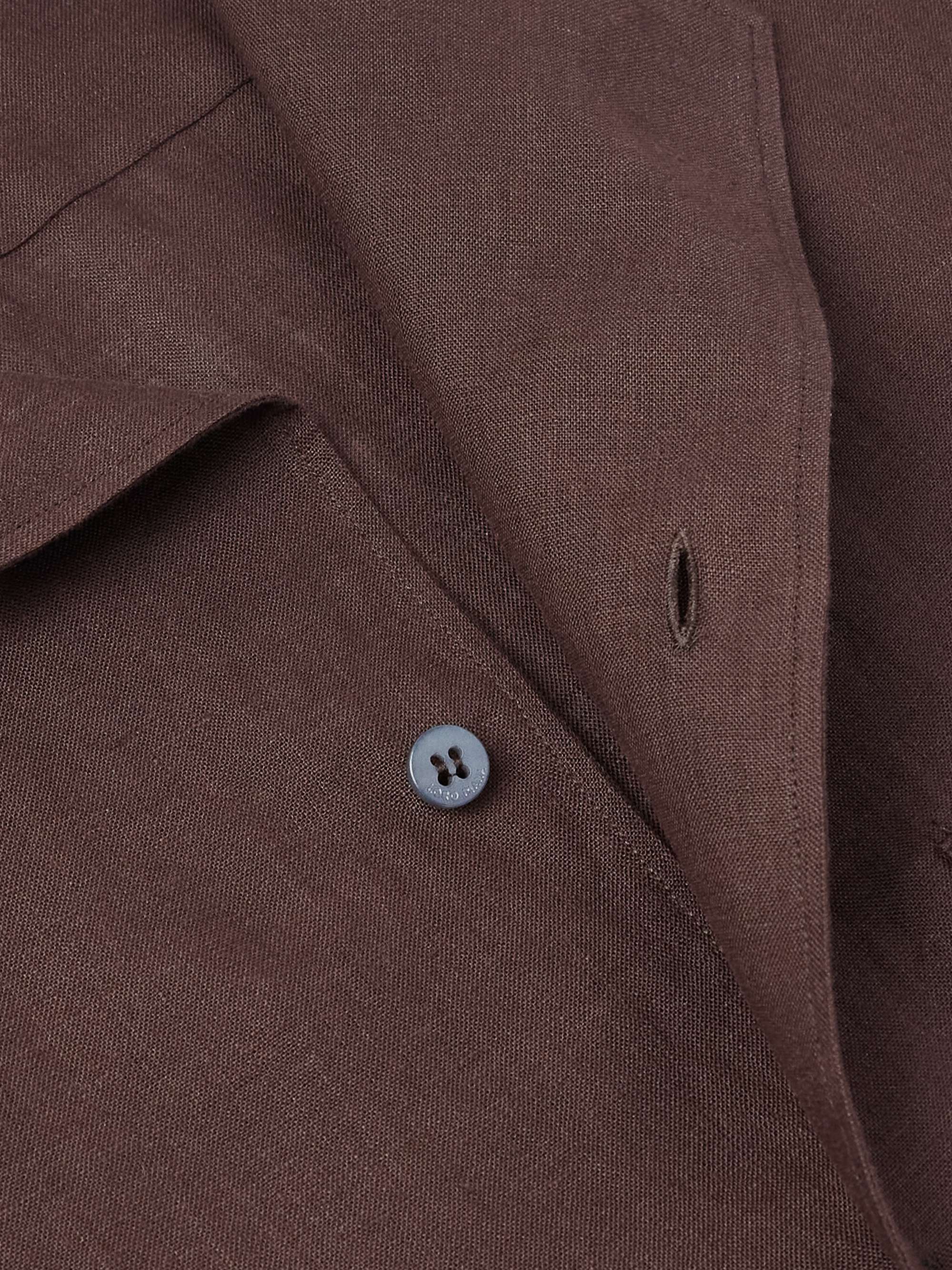 Federico Camp-Collar Linen Shirt view
