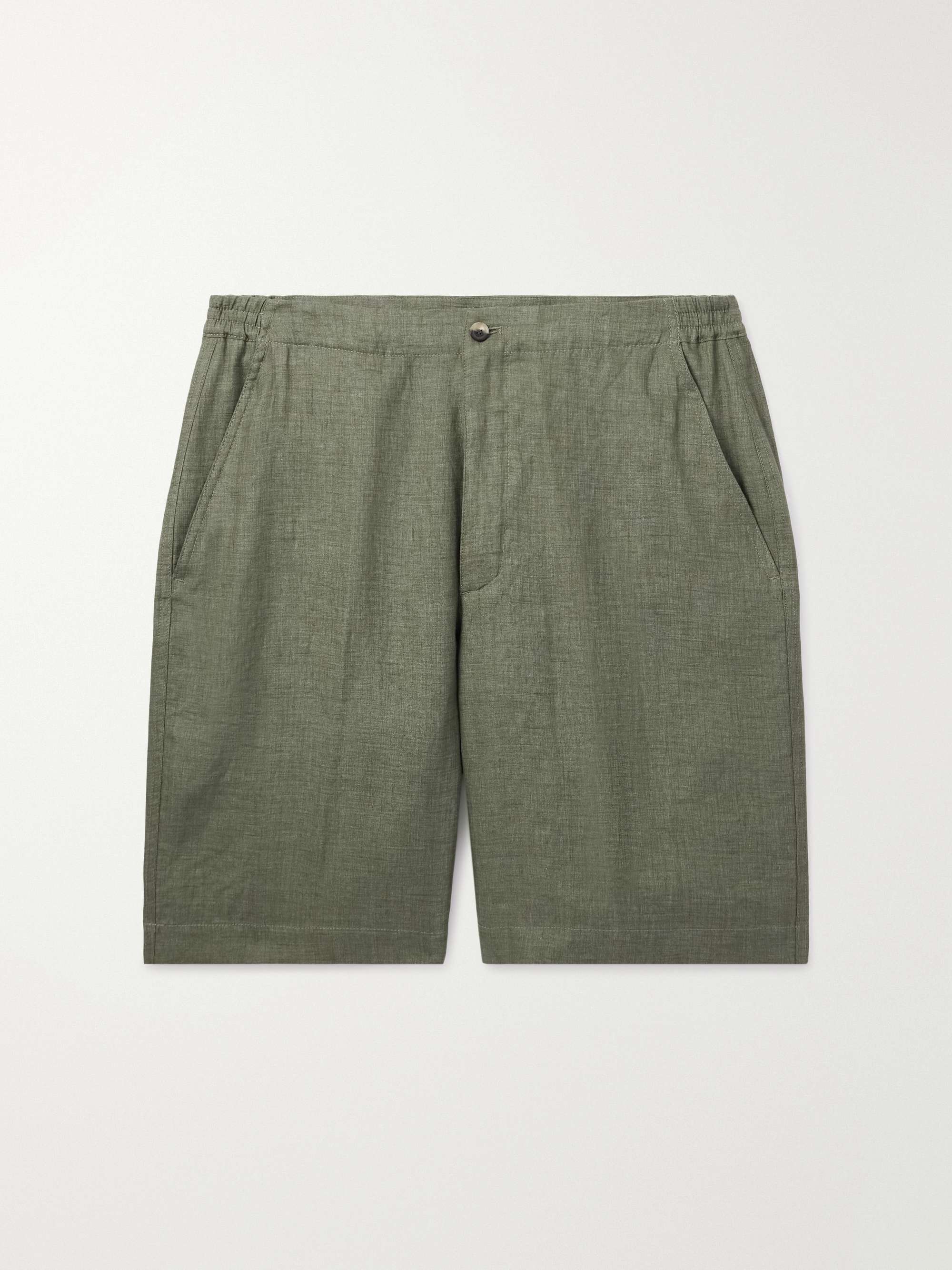 Nolan Straight-Leg Linen Shorts view